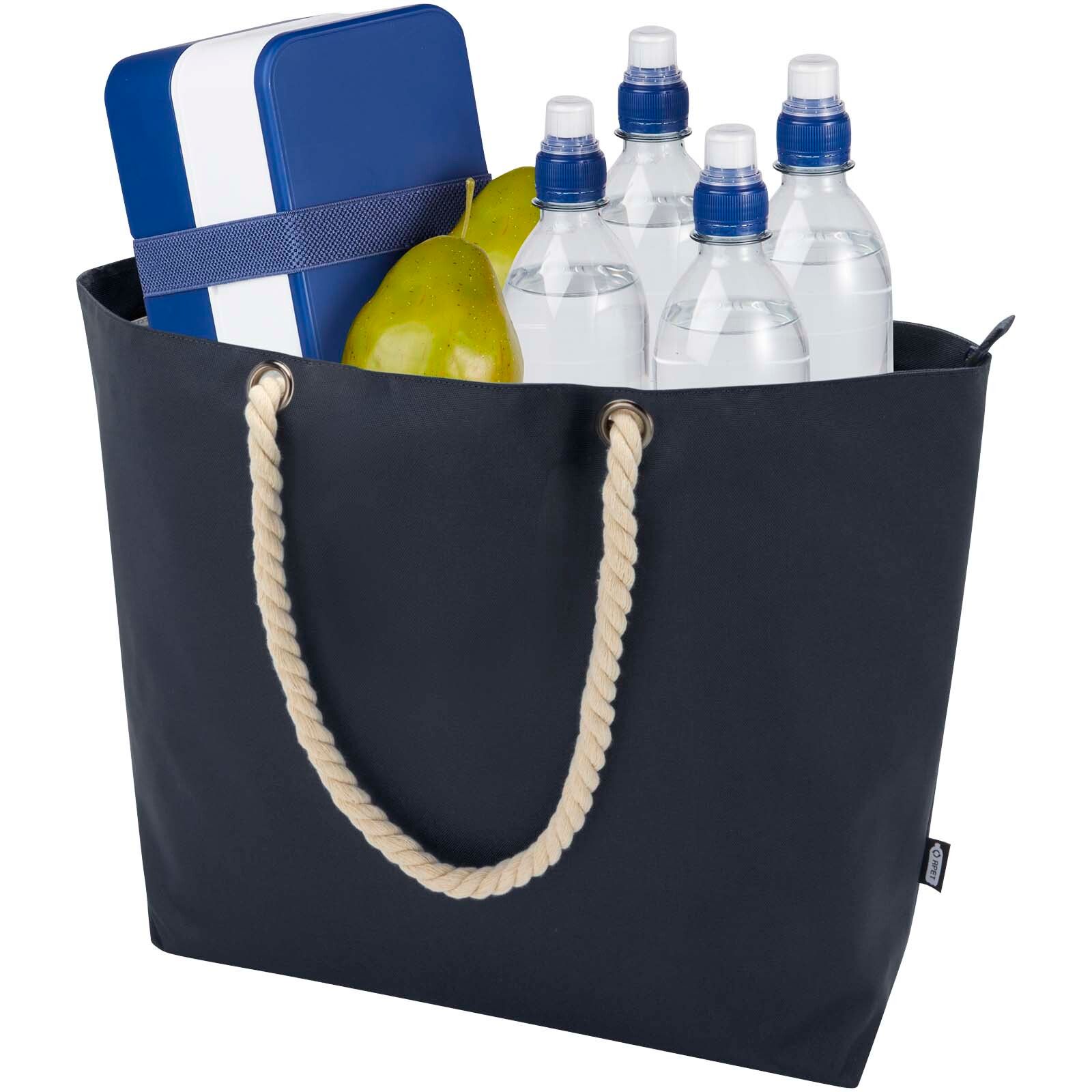 Panama Strandkühltasche mit Kordelgriffen aus recyceltem GRS-Material, 23L - navy-513