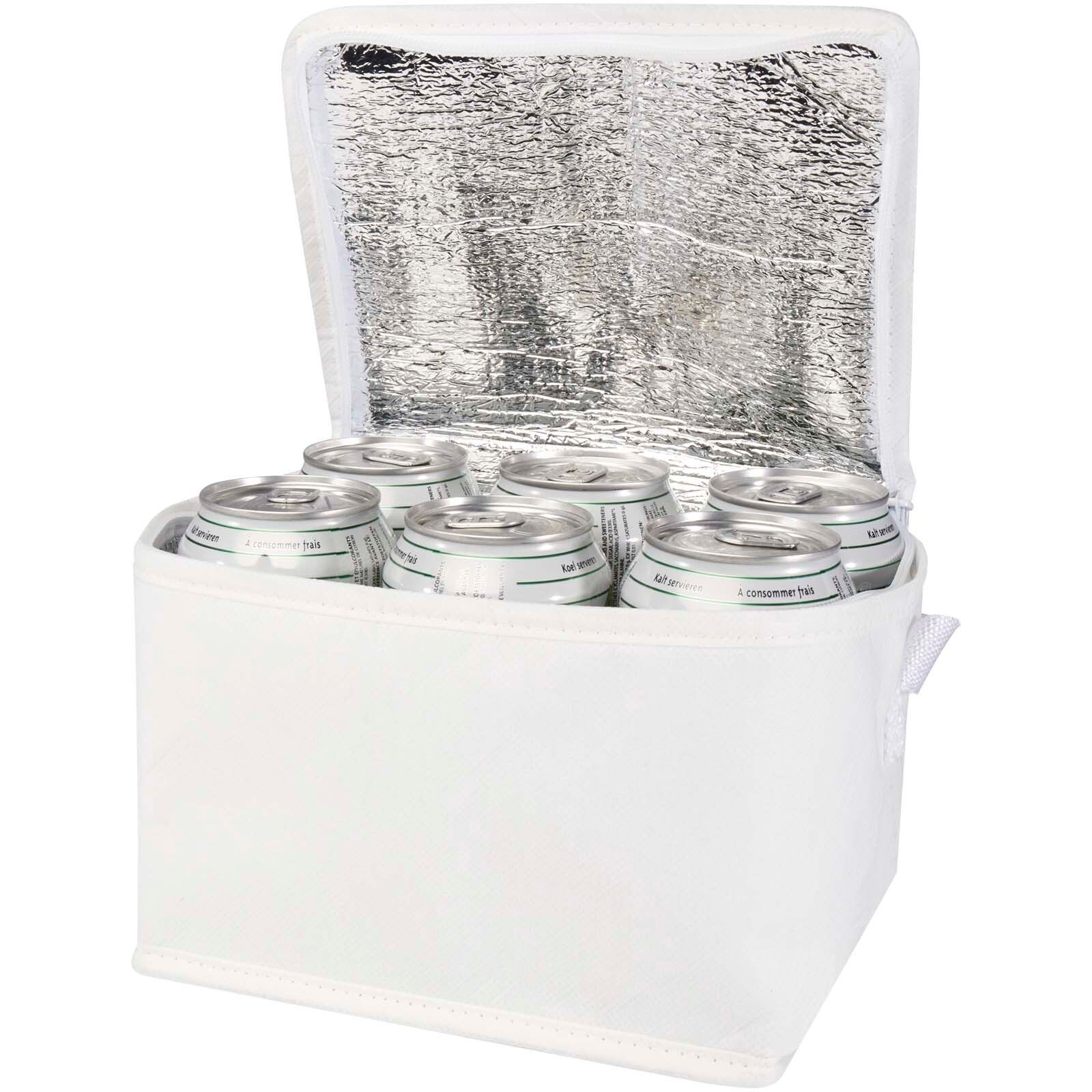 Spectrum Kühltasche aus recyceltem GRS Non Woven für 6 Dosen 4 L - weiss-433