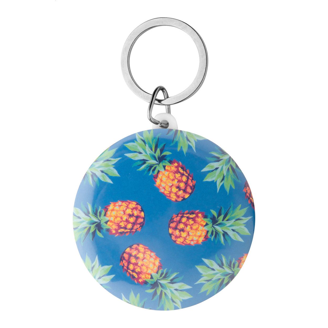 Button-Schlüsselanhänger KeyBadge Maxi - weiß-352