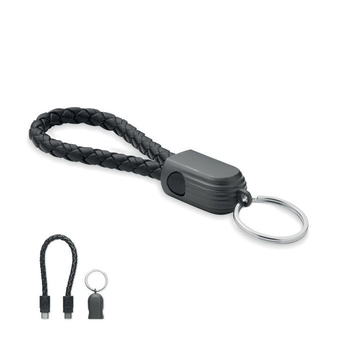 60W Schlüsselring-Ladekabel FAULETI LOOP - schwarz-637
