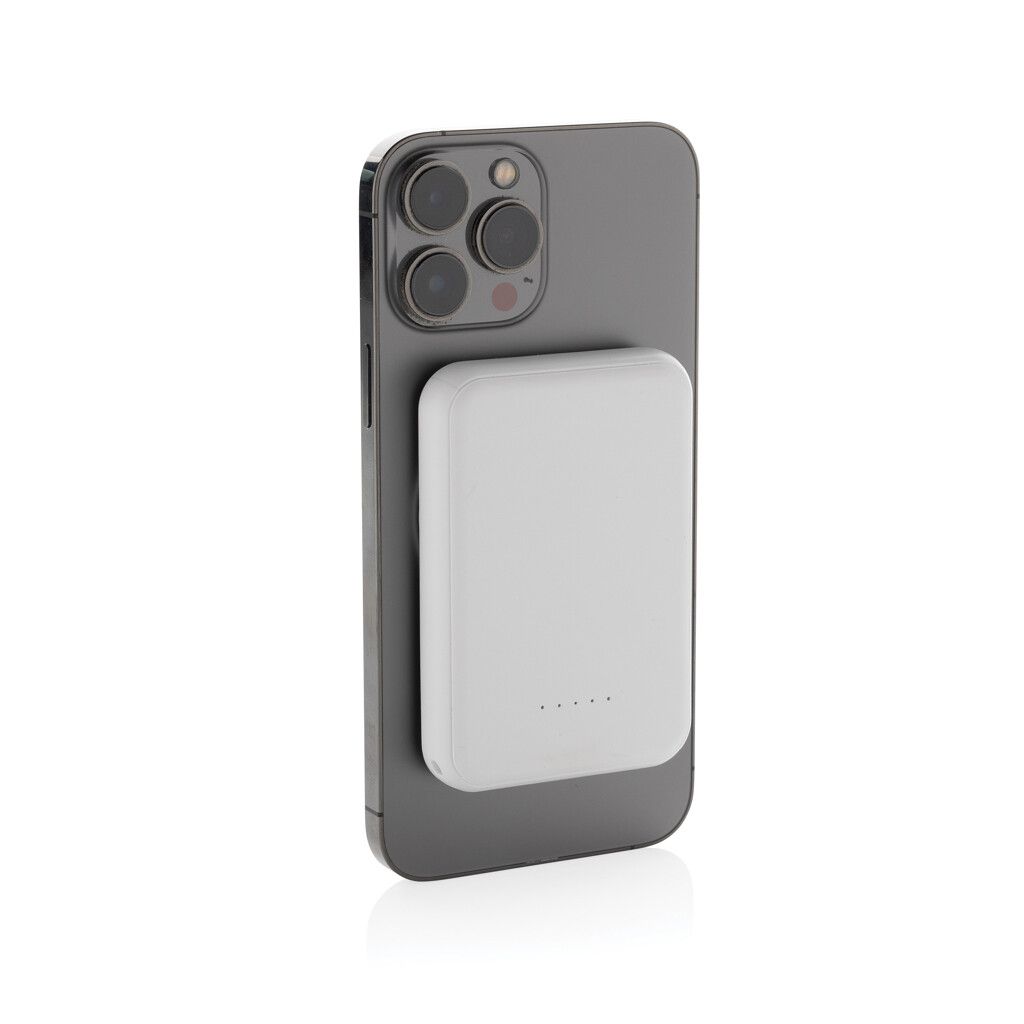 Stellar 5.000mAh 5W magnetische Powerbank aus RCS rec. ABS - weiß-742