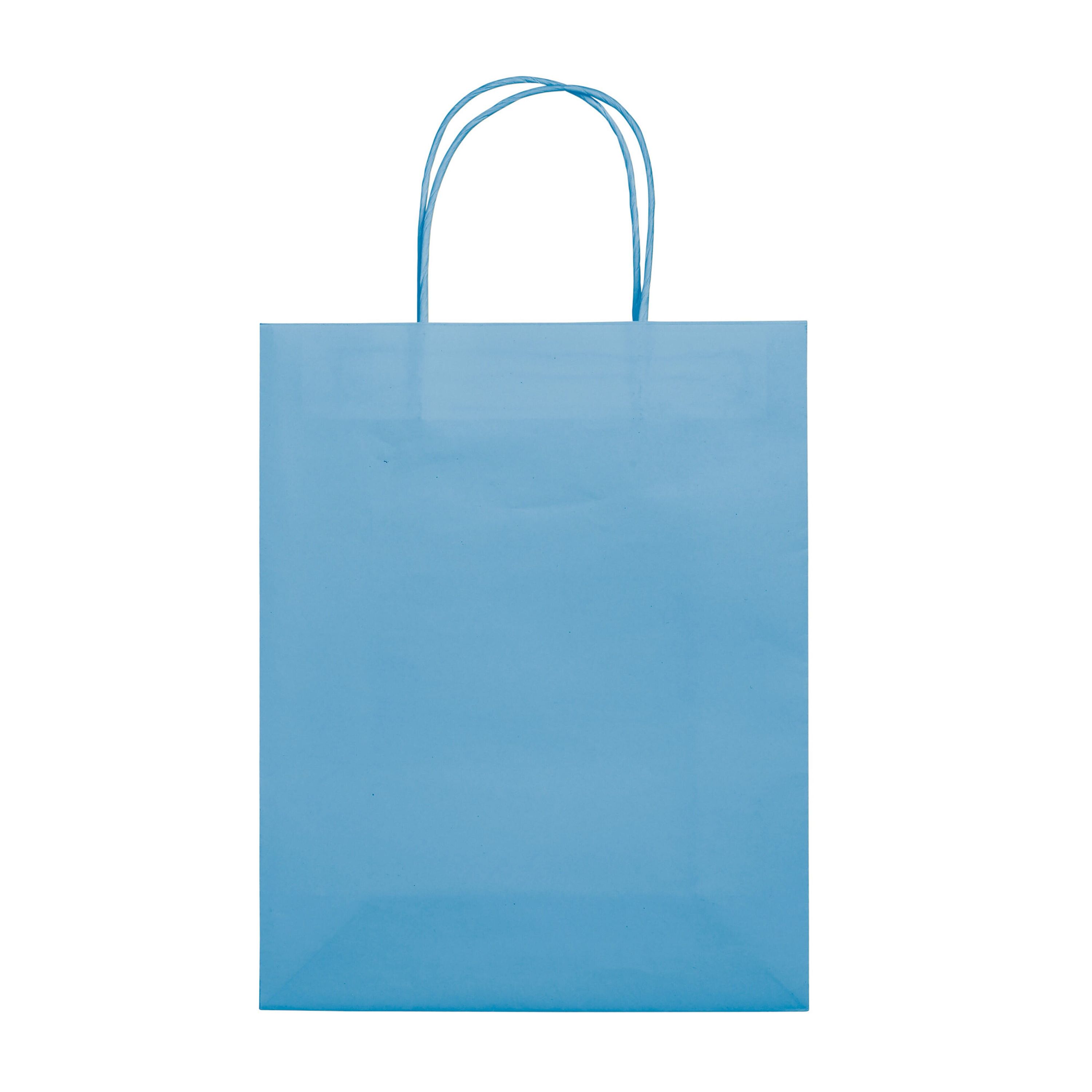 Mittlere Papiertasche im Look 120g/m² - hellblau-718