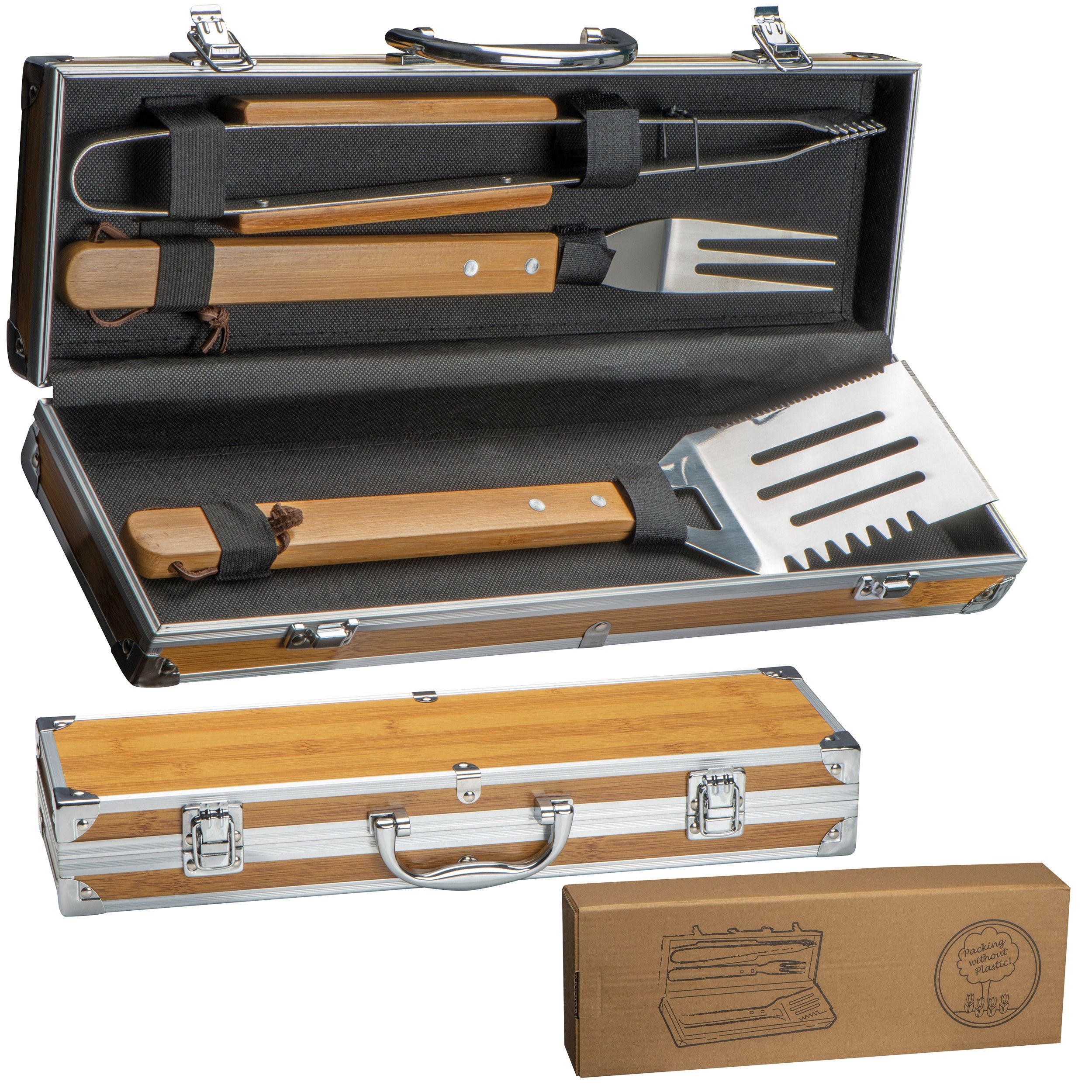 3 teiliges BBQ Besteck - beige-48