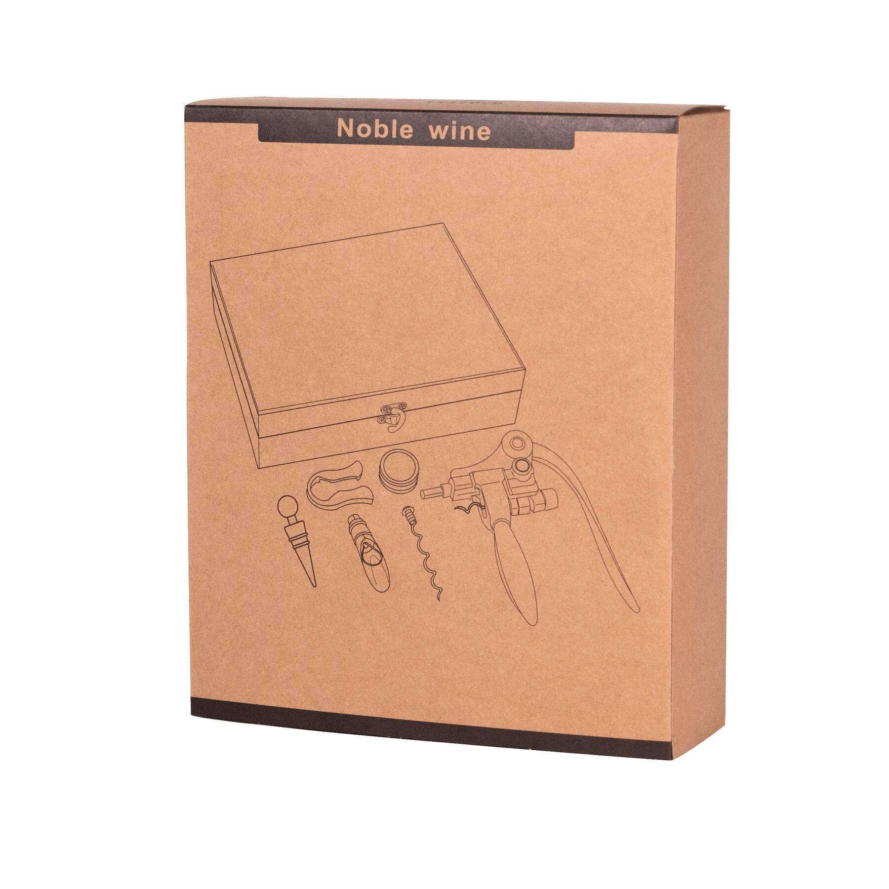 Weinset NOBLE WINE - braun - silber-388