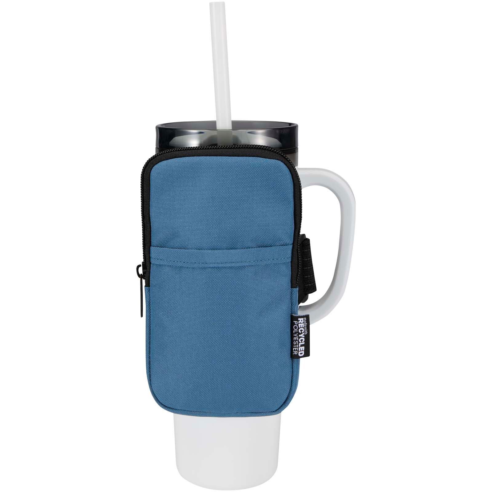 Byron Flaschentasche aus GRS Recyclingmaterial  - hale blau-249