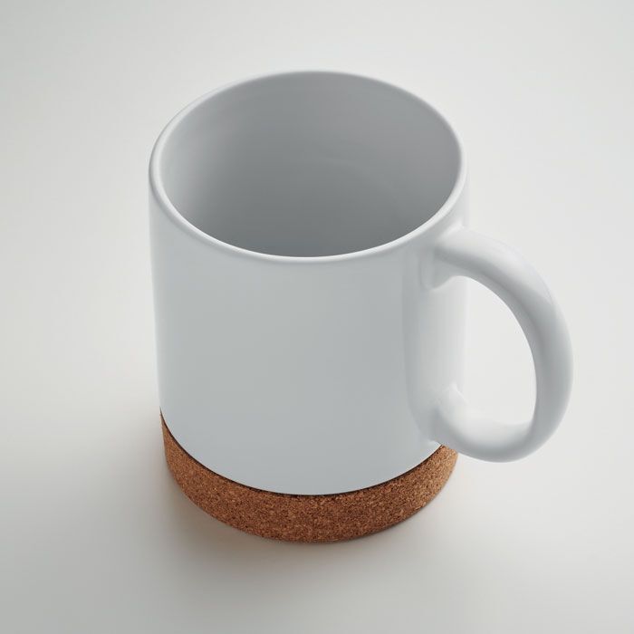 Keramikbecher Subli mit Kork 280 ml KAROO SUBLIM - weiß-702