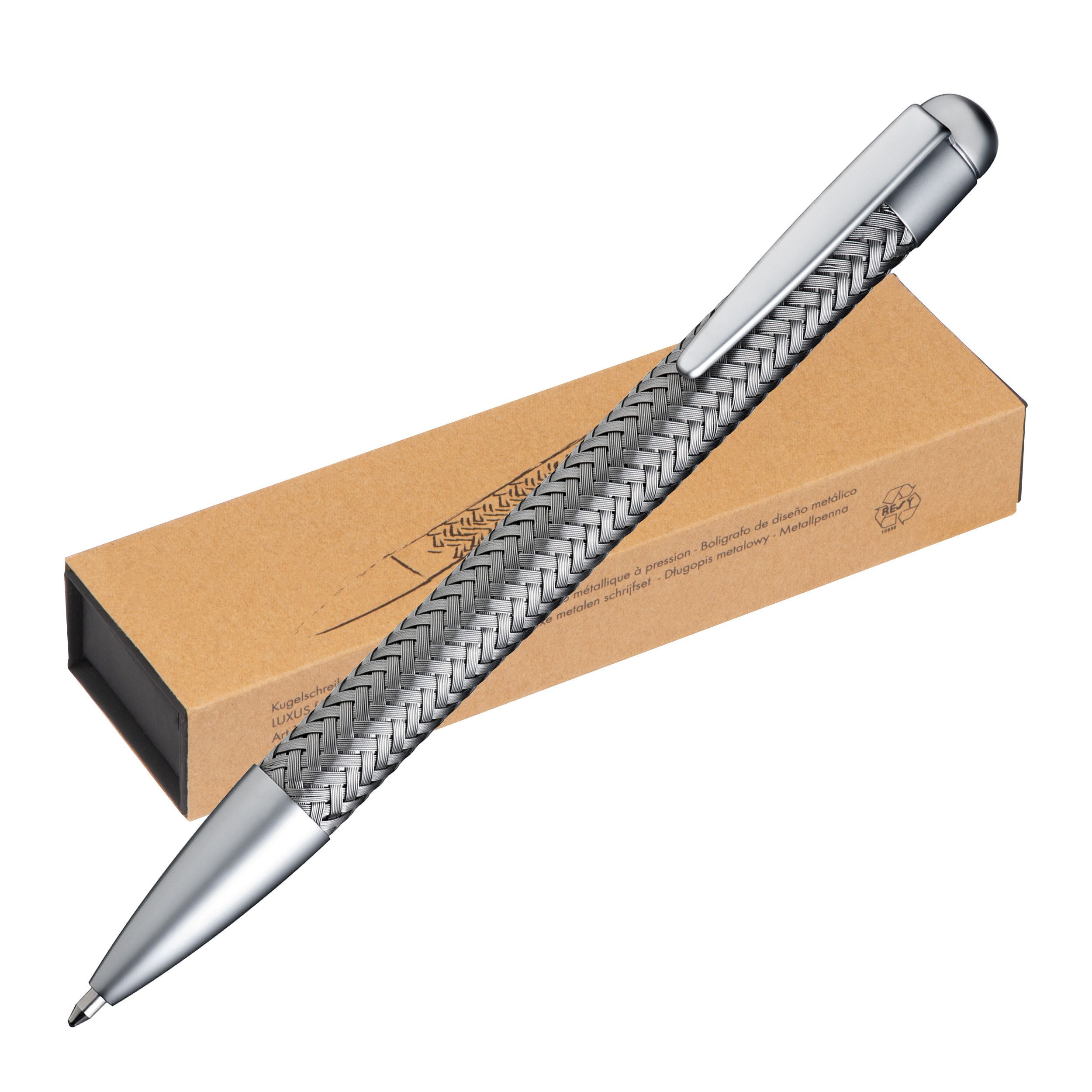Kugelschreiber aus Metall - silbergrau-740