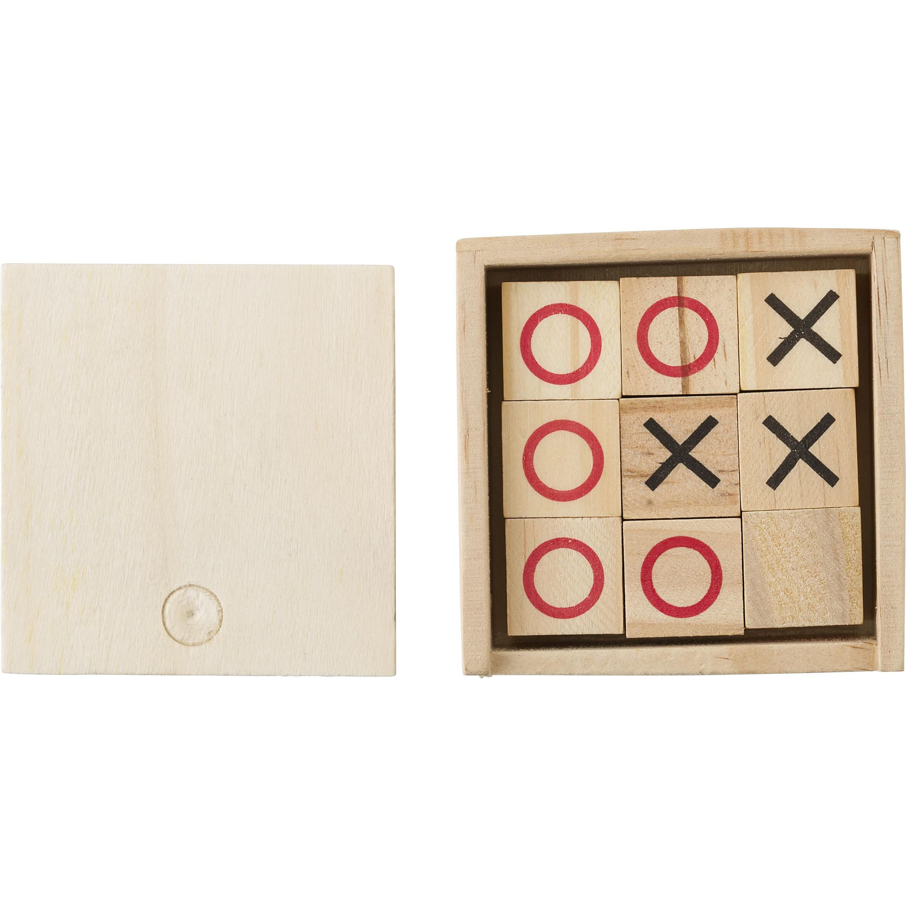 Hölzernes Tic Tac Toe-Spiel Alessio - braun-288