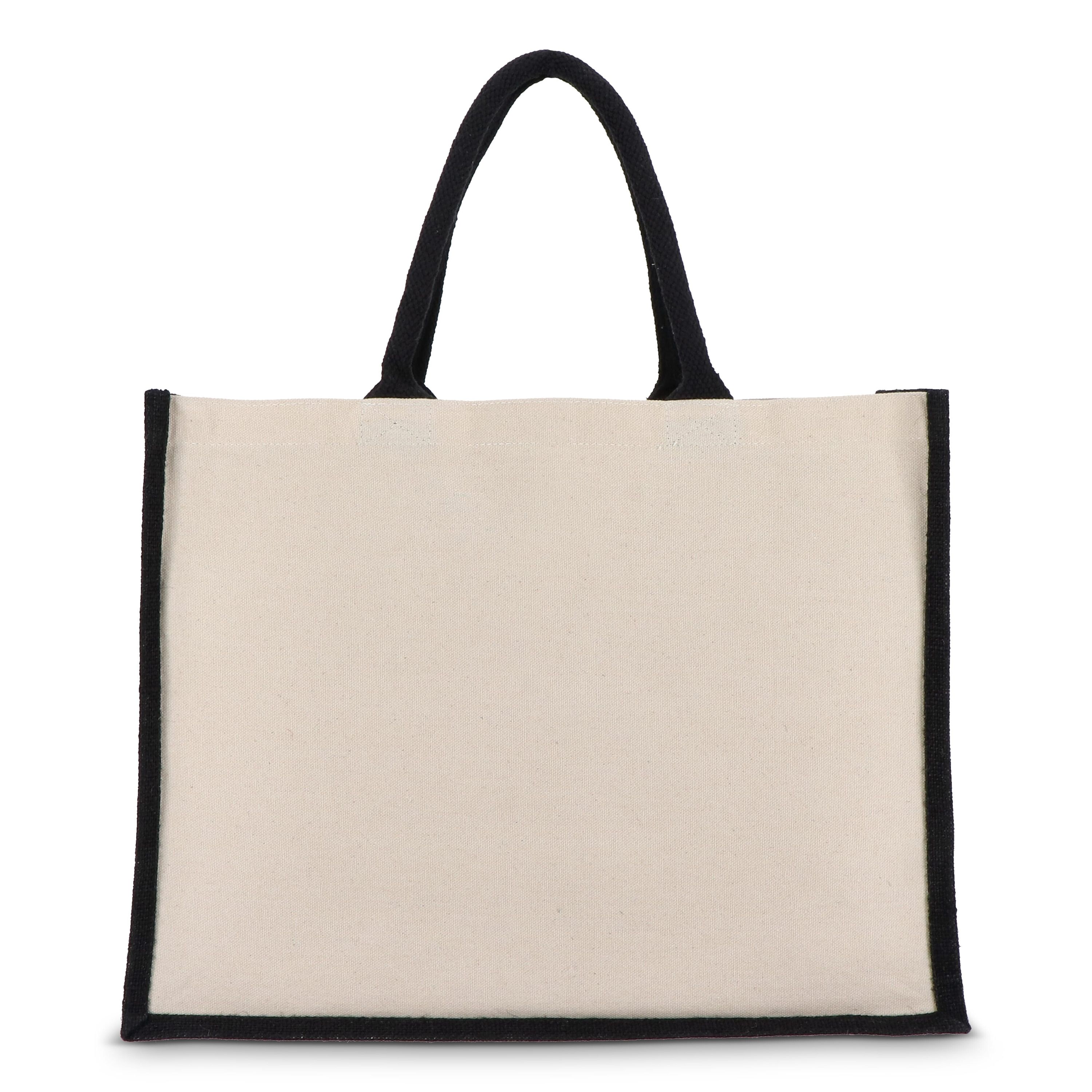Jute-Baumwolle Tragetasche OEKO-TEX® 42,5 x 19 x 32cm 320g/m² - schwarz-814