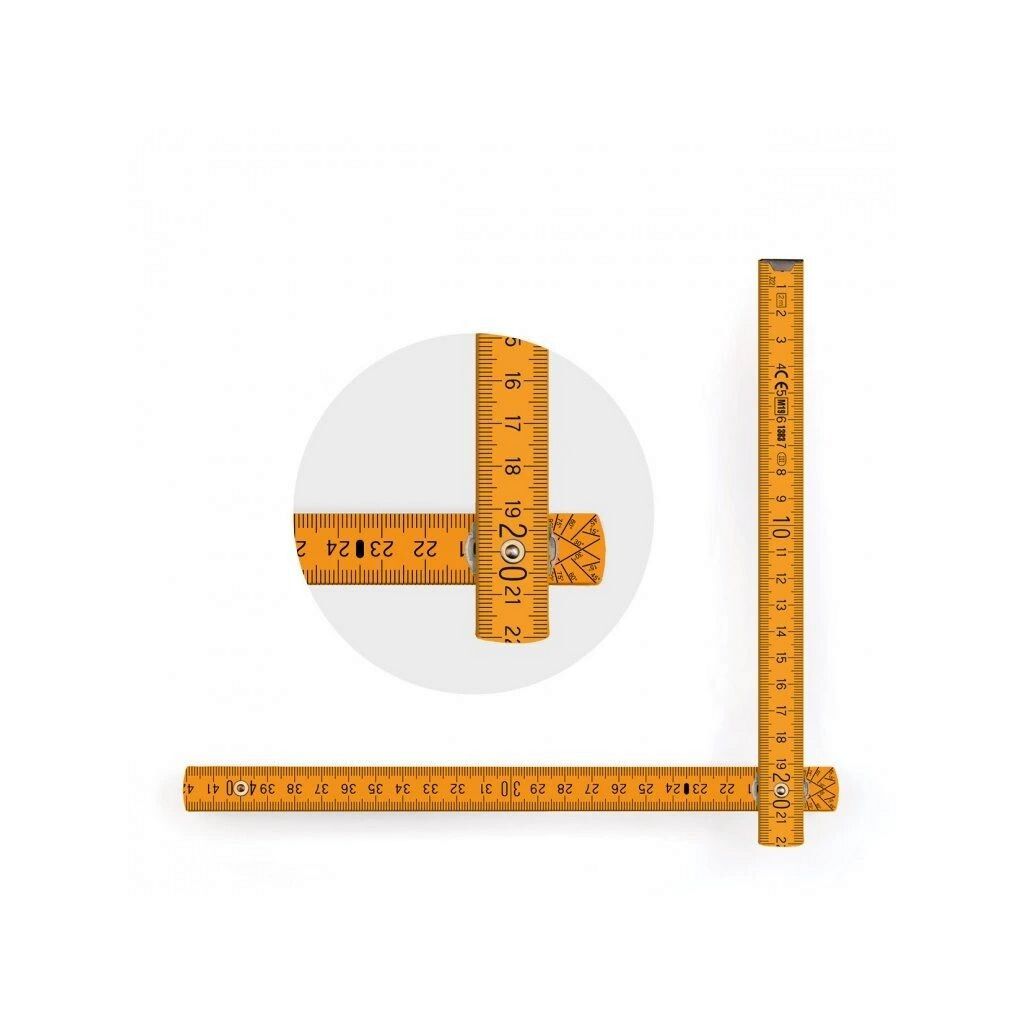 BLOCK 52 Holz Zollstock - 2m - hellorange-240