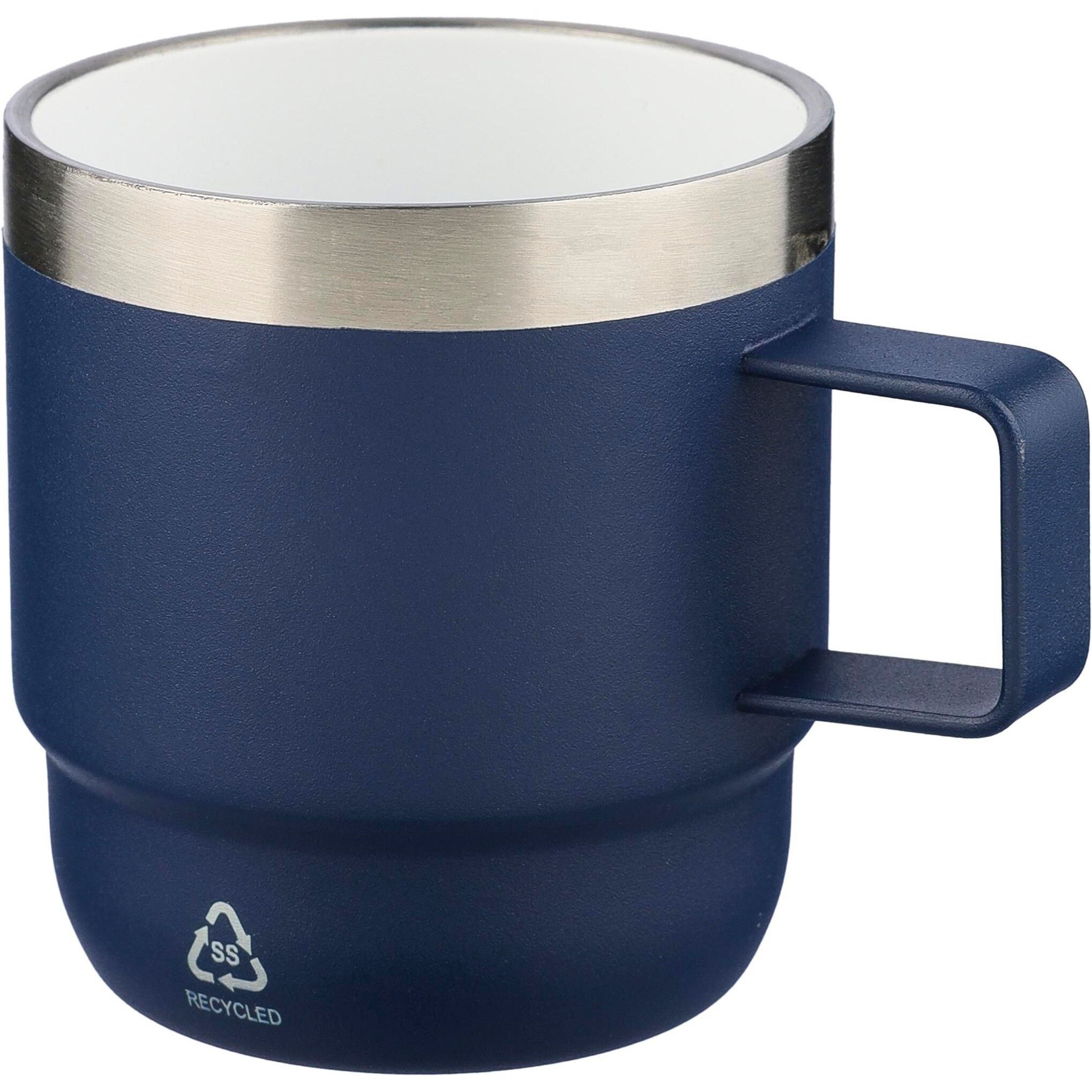 Recycelter Edelstahl-Becher mit doppelter Wand (180 ml) Lilia - weiß-659
