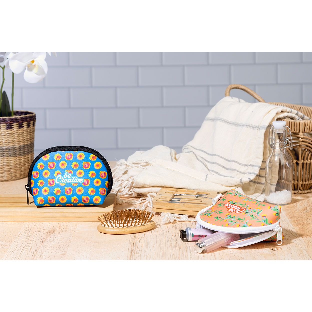 CreaBeauty Soft S Individuelle RPET-Kosmetiktasche - schwarz-767