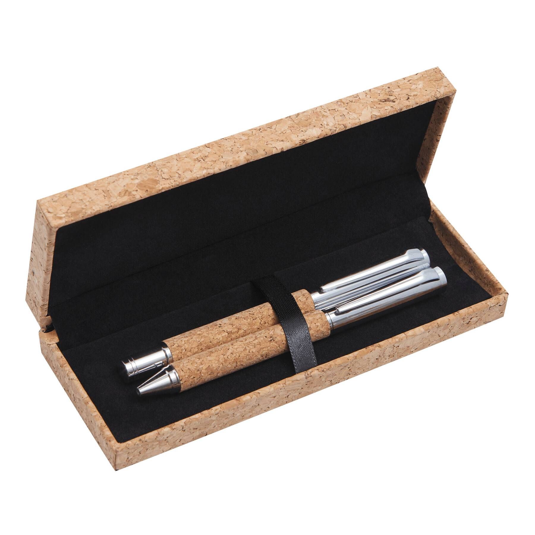 Schreibset CORK SIGNATURE - braun - silber-213