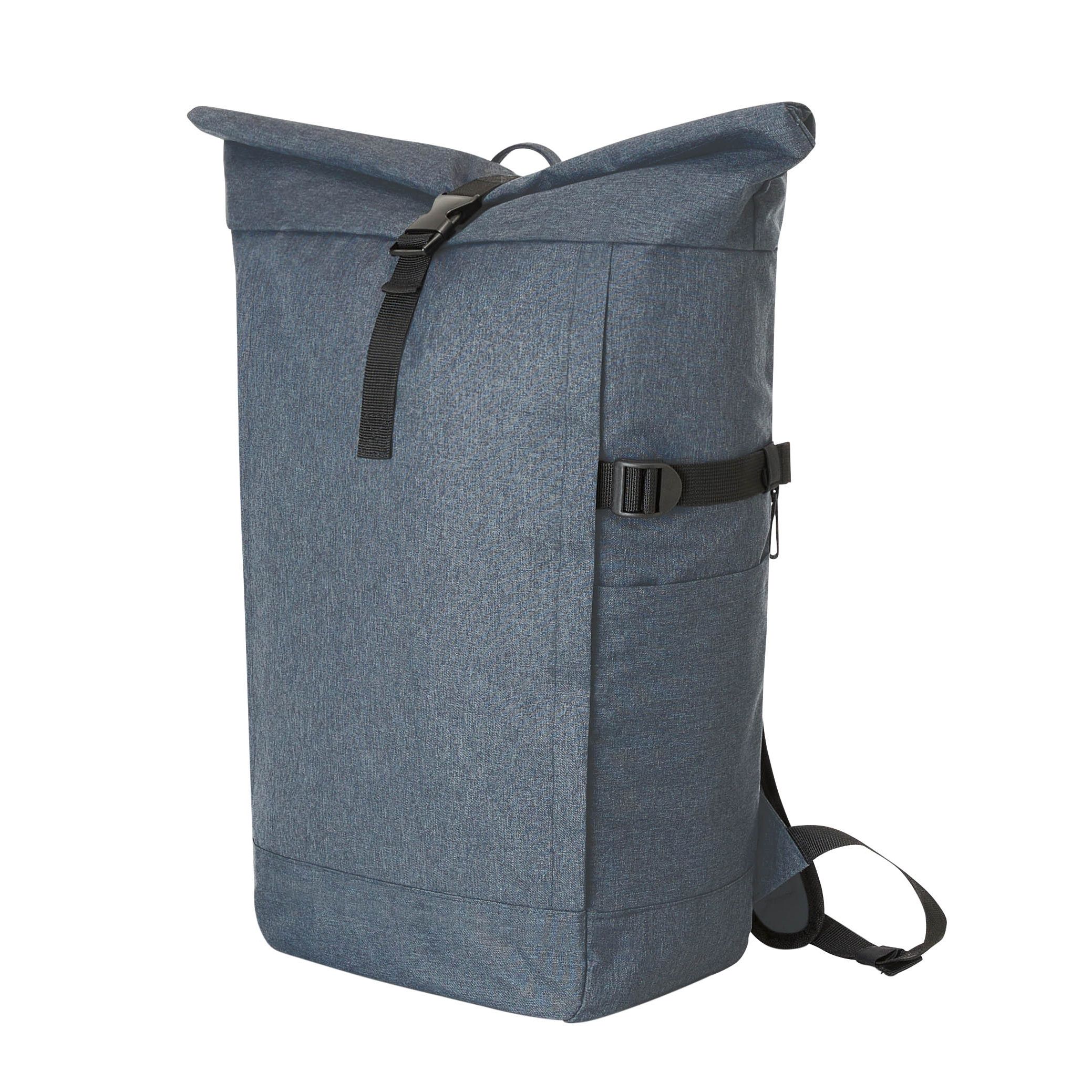 Notebook-Rucksack CIRCLE L - blau-grau meliert-605