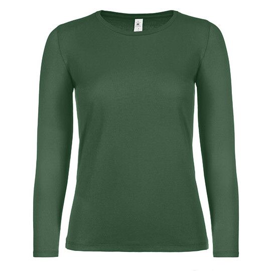 Women´s T-Shirt #E150 Long Sleeve für Damen - bottle green - L-296