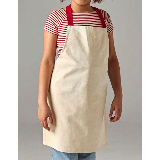 Fairtrade Cotton Junior Craft Apron - natural - french navy-101