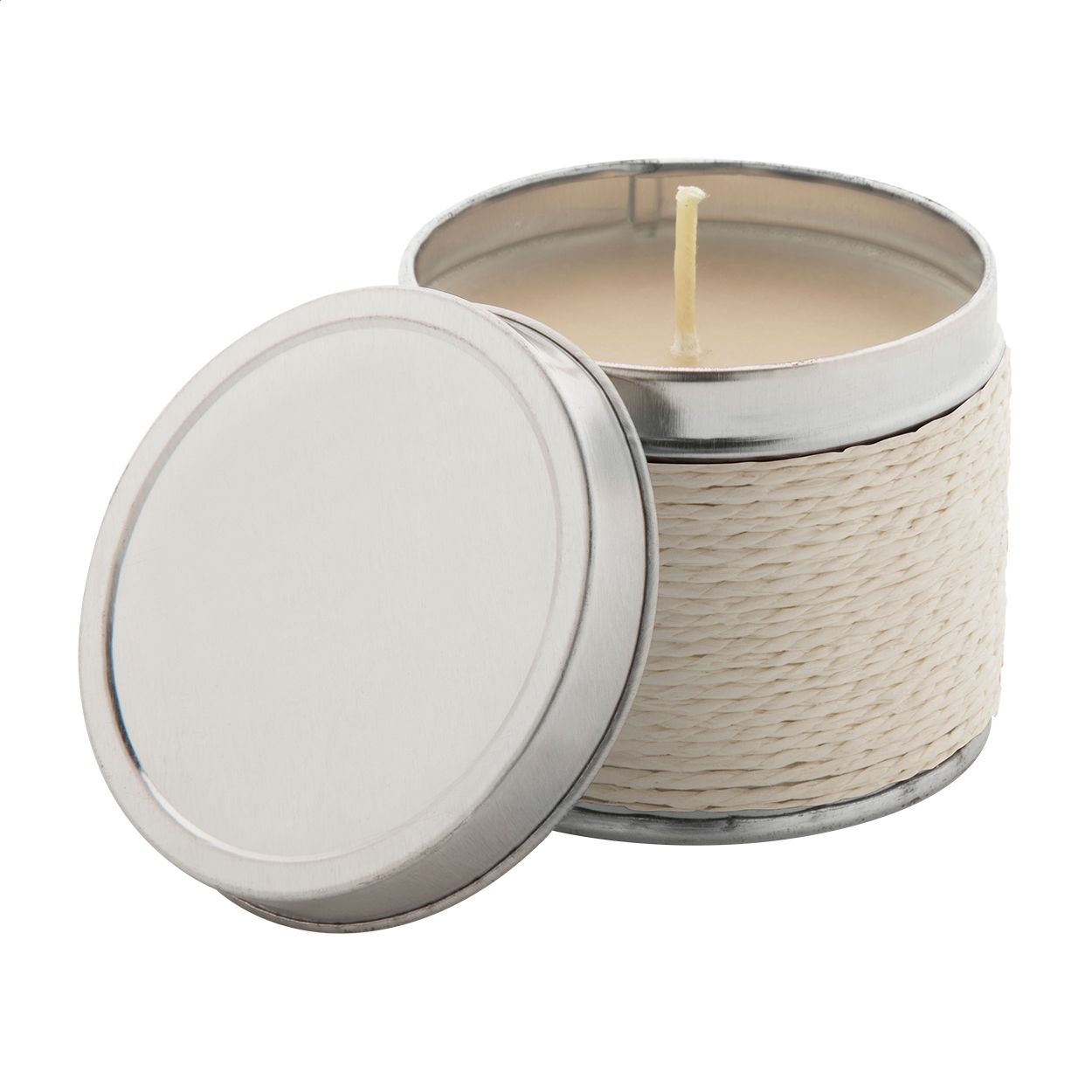 Scendle Duftkerze, Vanille - beige - silber-538