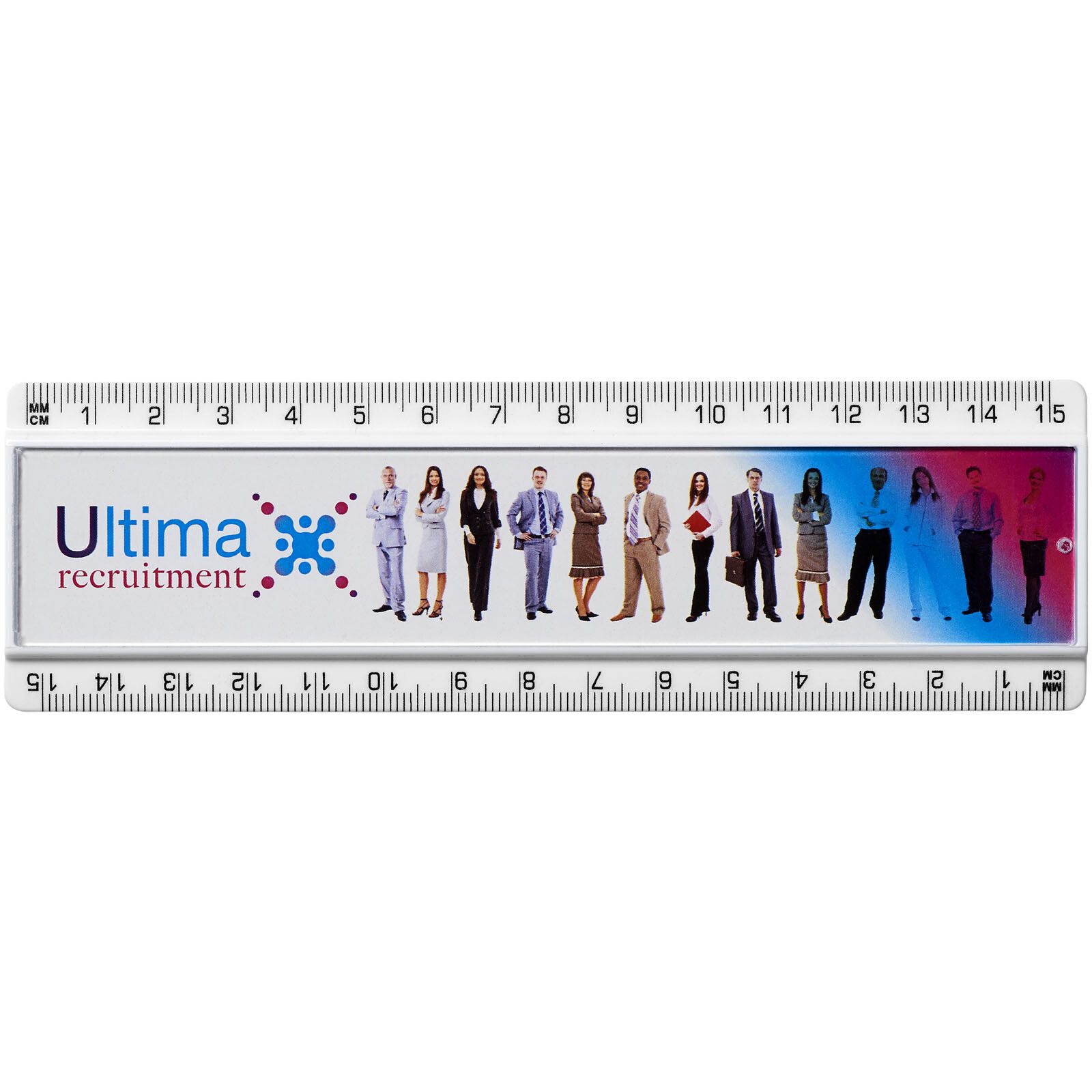 Ellison 15 cm Kunststofflineal mit Papiereinlage - weiss-878