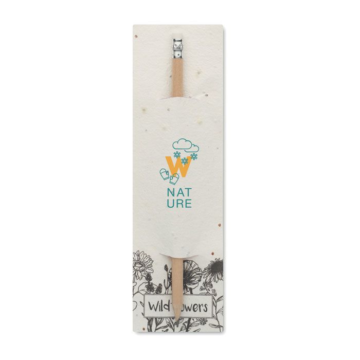 Bleistift in Einsteckhülle PENSEED - weiß-607