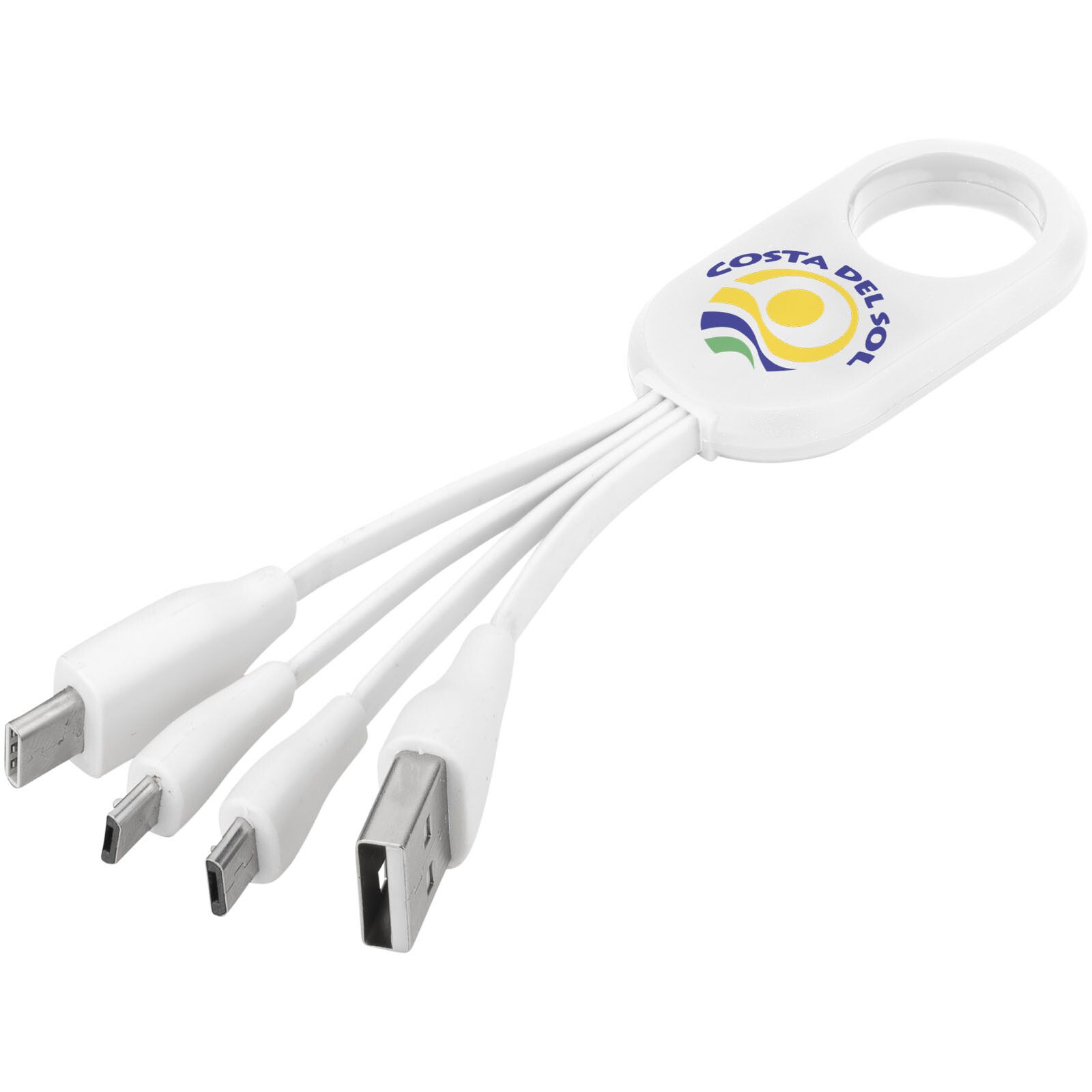 Troup 4-in-1-Ladekabel mit Typ C Spitze - weiss-658