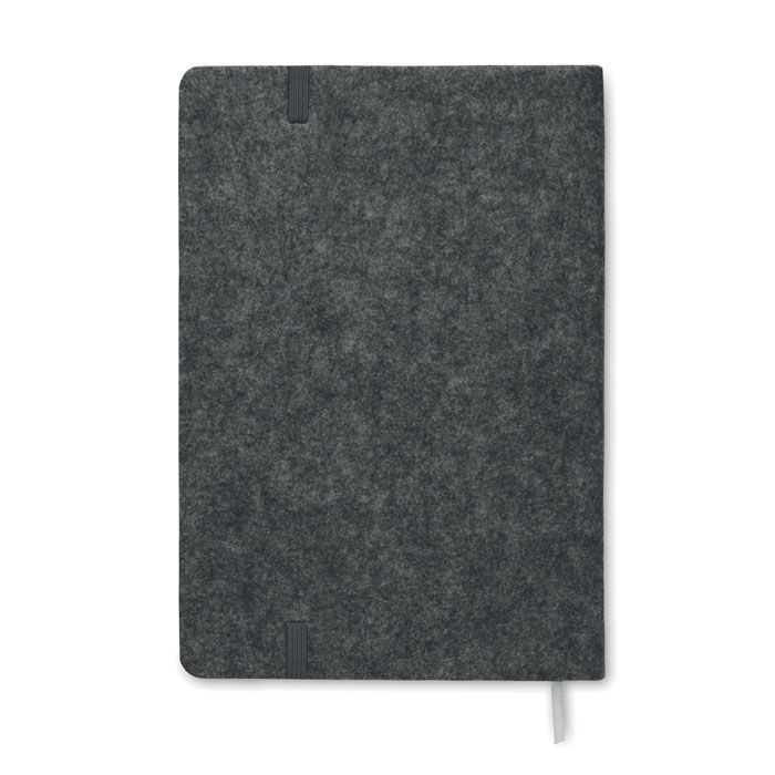 DIN A5 Notizbuch RPET-Filz CORKBOOK - steingrau-766