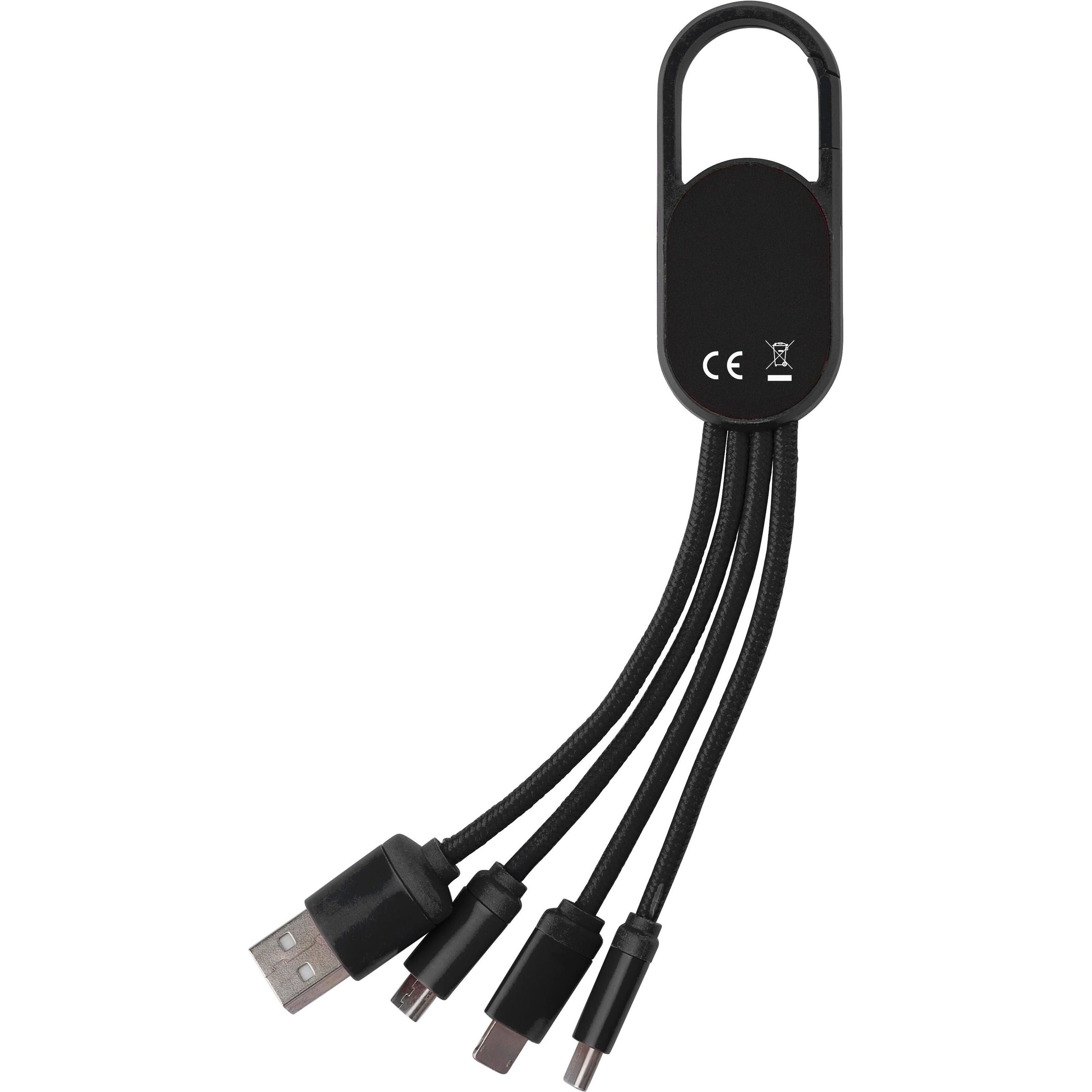 4-in-1-Ladekabelset Idris - schwarz-852