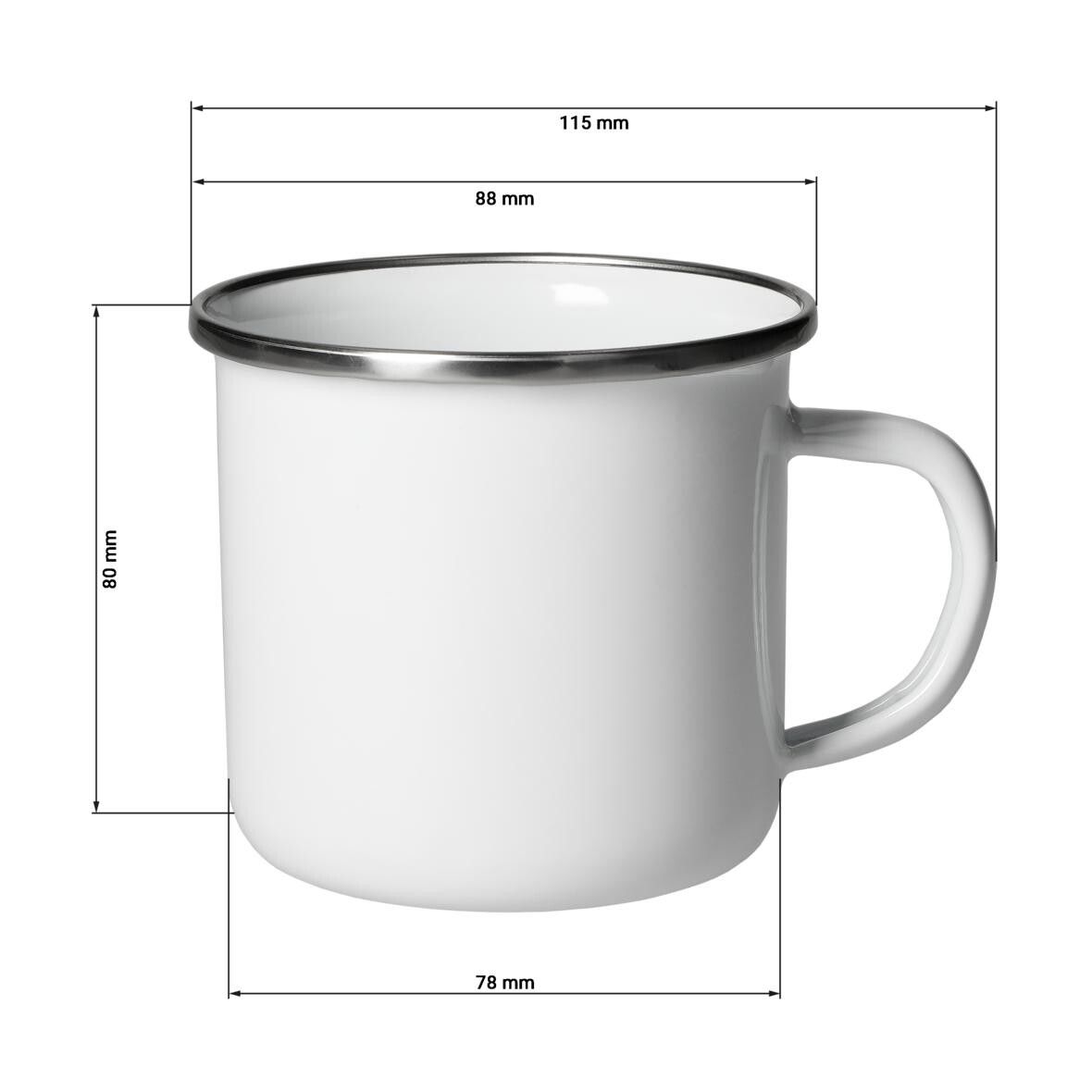 Emaille-Becher Cozy,300 ml, weiß 300 ml - weiß-992
