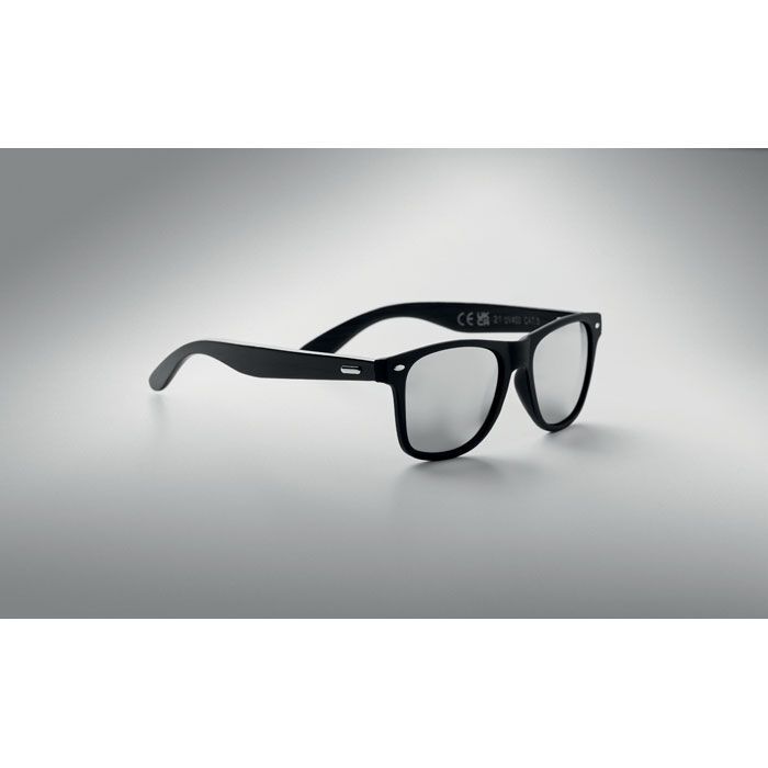 Sonnenbrille mit Bambus RHODOS - silber glänzend-417