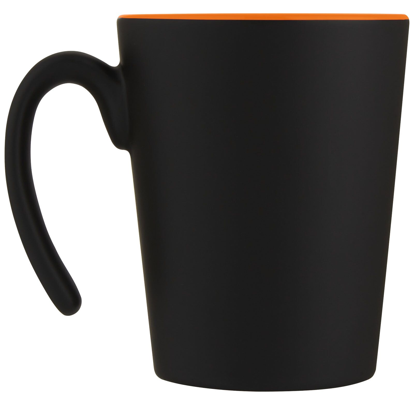 Oli 360 ml Keramikbecher mit Henkel - orange -  schwarz-173