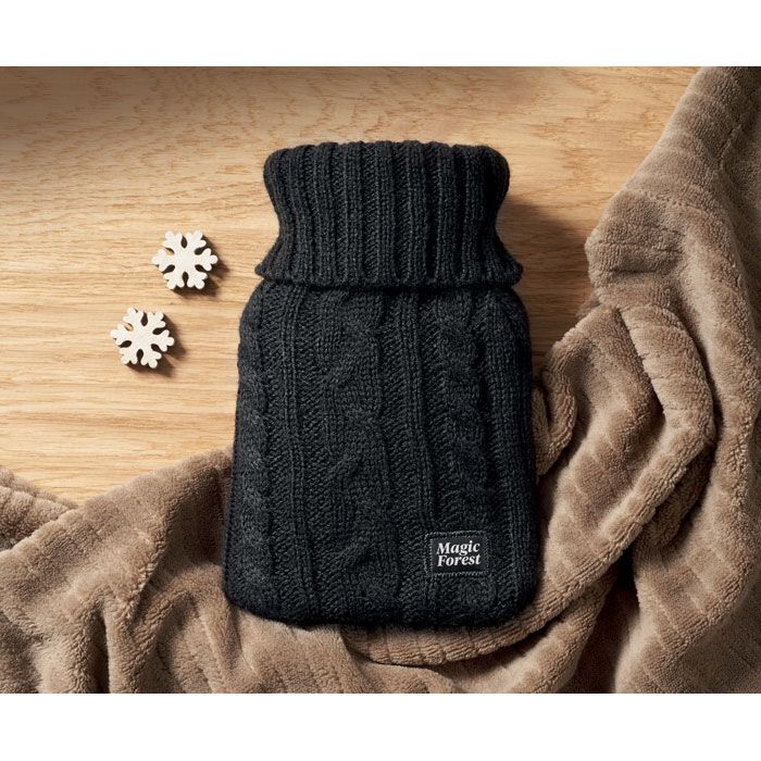 Wärmflasche 400ml TOASTY - schwarz-866