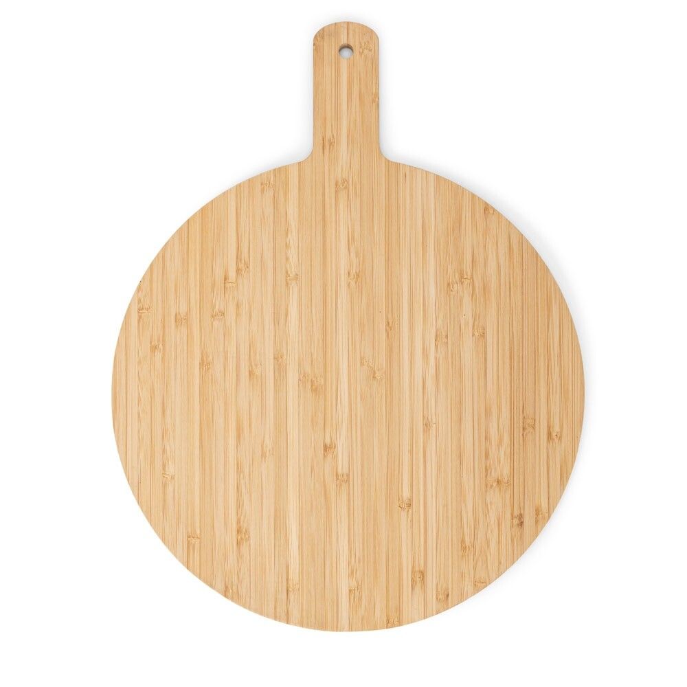 CHEESANO Rundes Servierbrett aus Bambus - natur-455