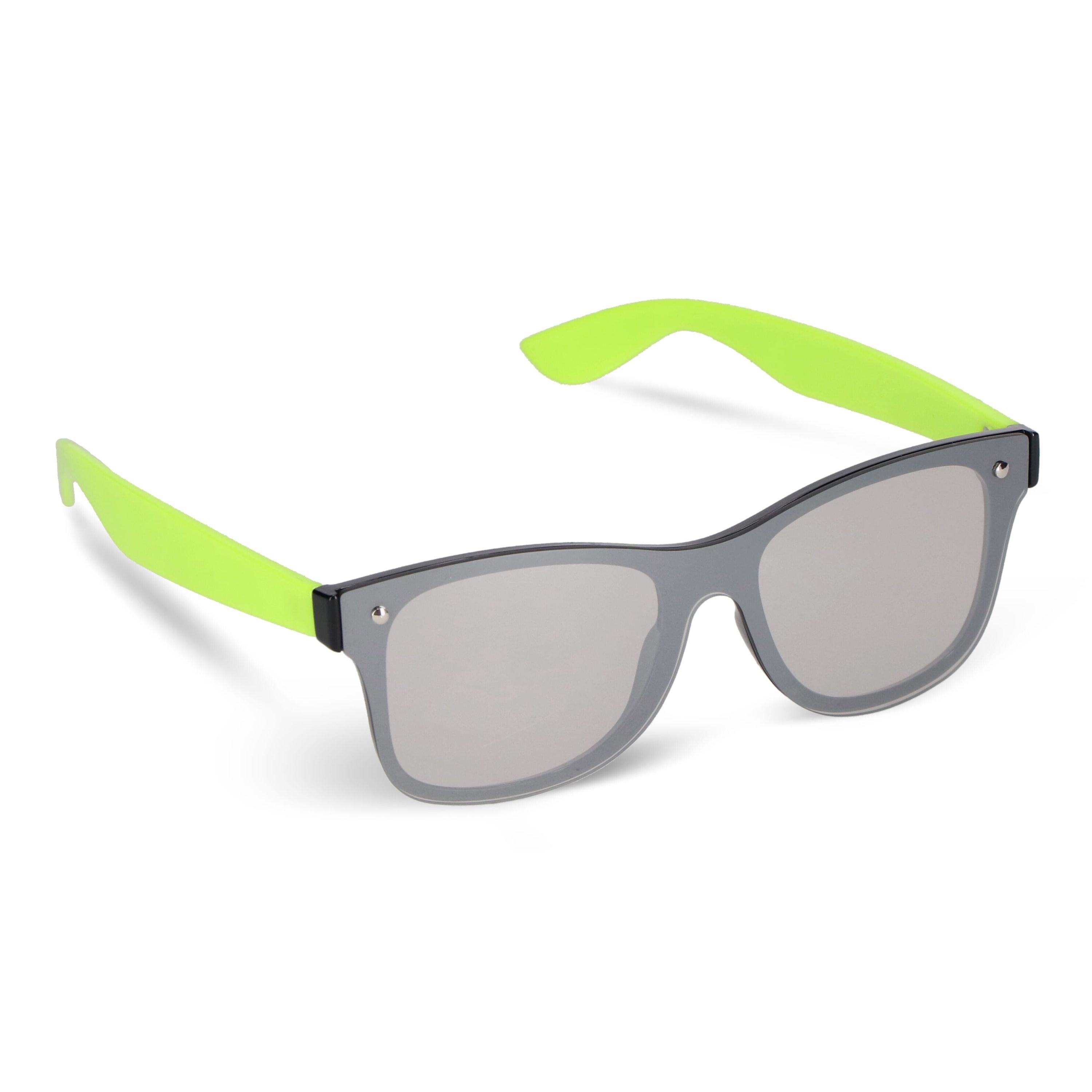 Justin R-PC Sonnenbrille mit verspiegelten Uni-Gläsern UV400 - hellgrün-717