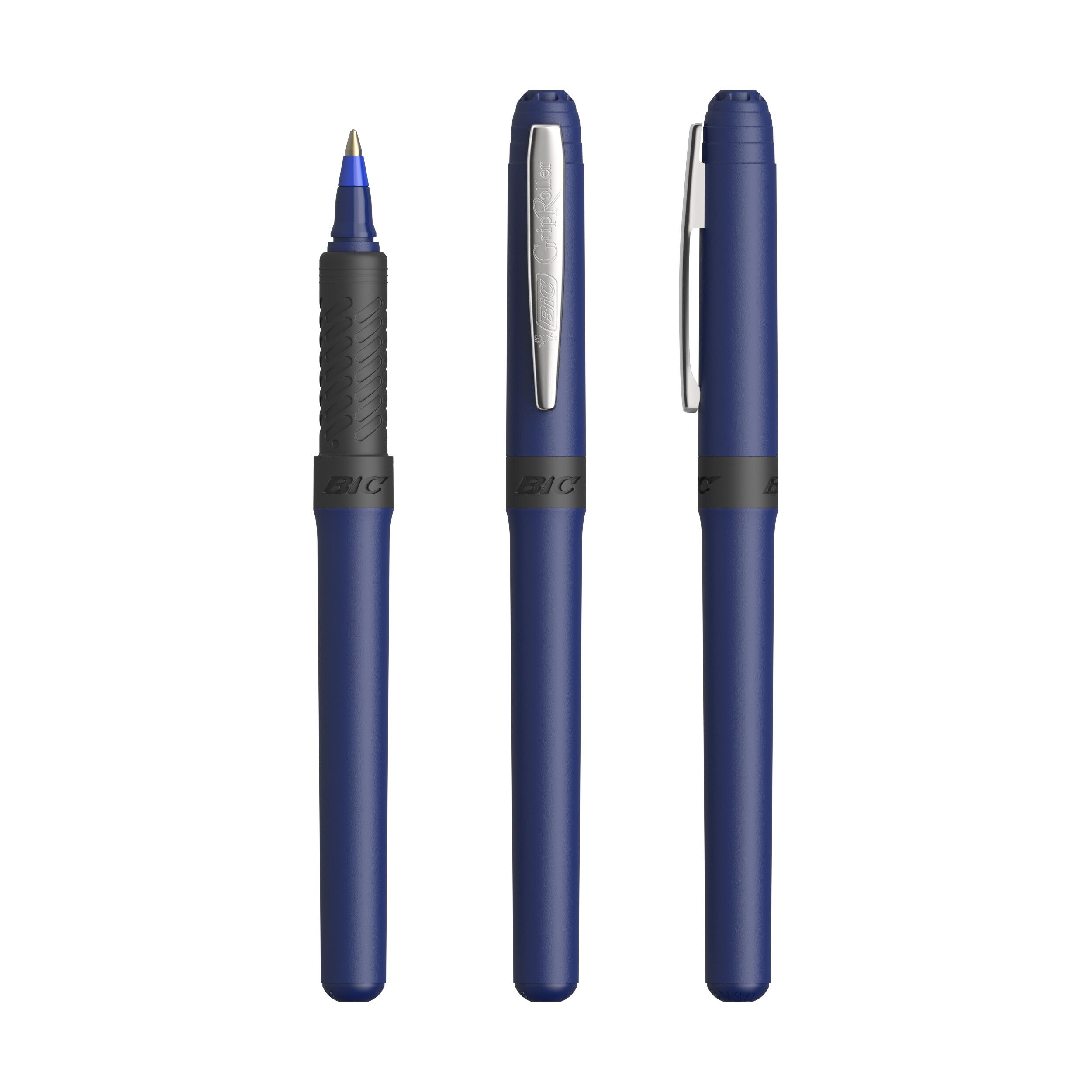 BIC® Grip Roller, Mine blau - marineblau - chrom-587