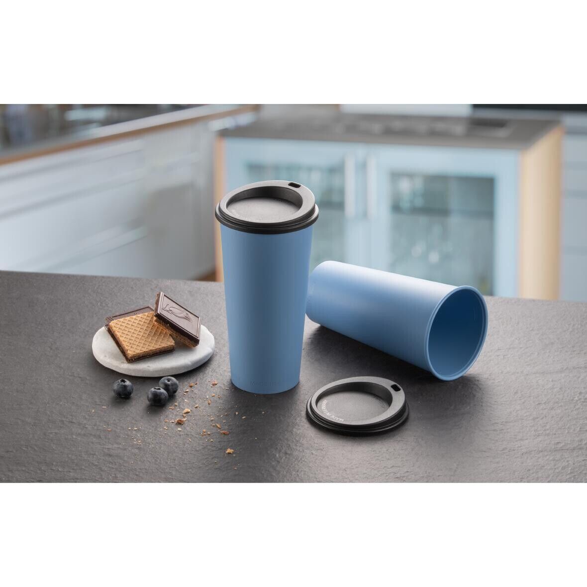 Kaffeebecher ToGo, 0,4 l - beständiges braun - schwarz-42