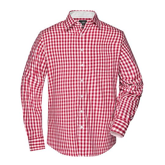 Men´s Checked Shirt - red - white-450
