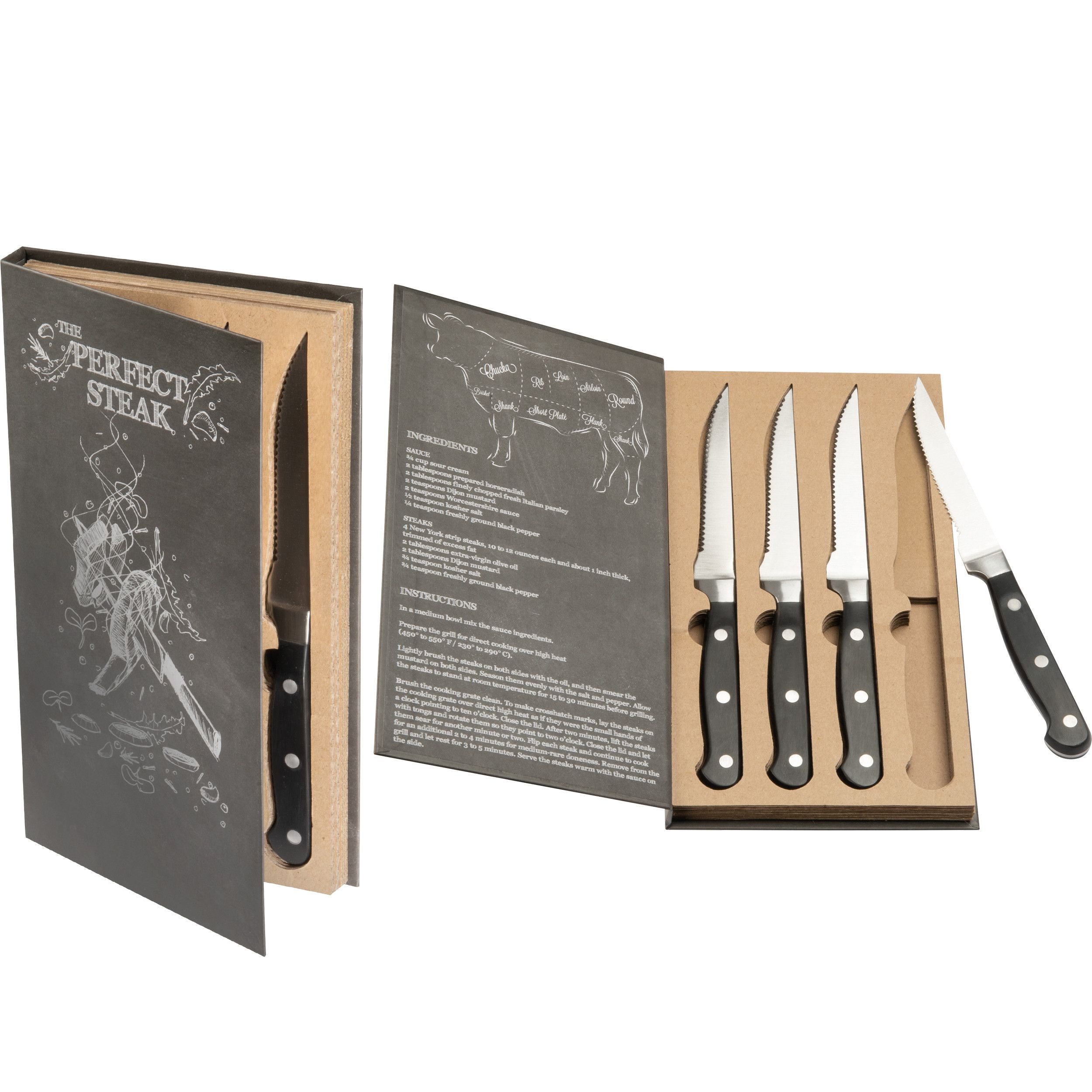 4er Steakmesserset London - schwarz-2