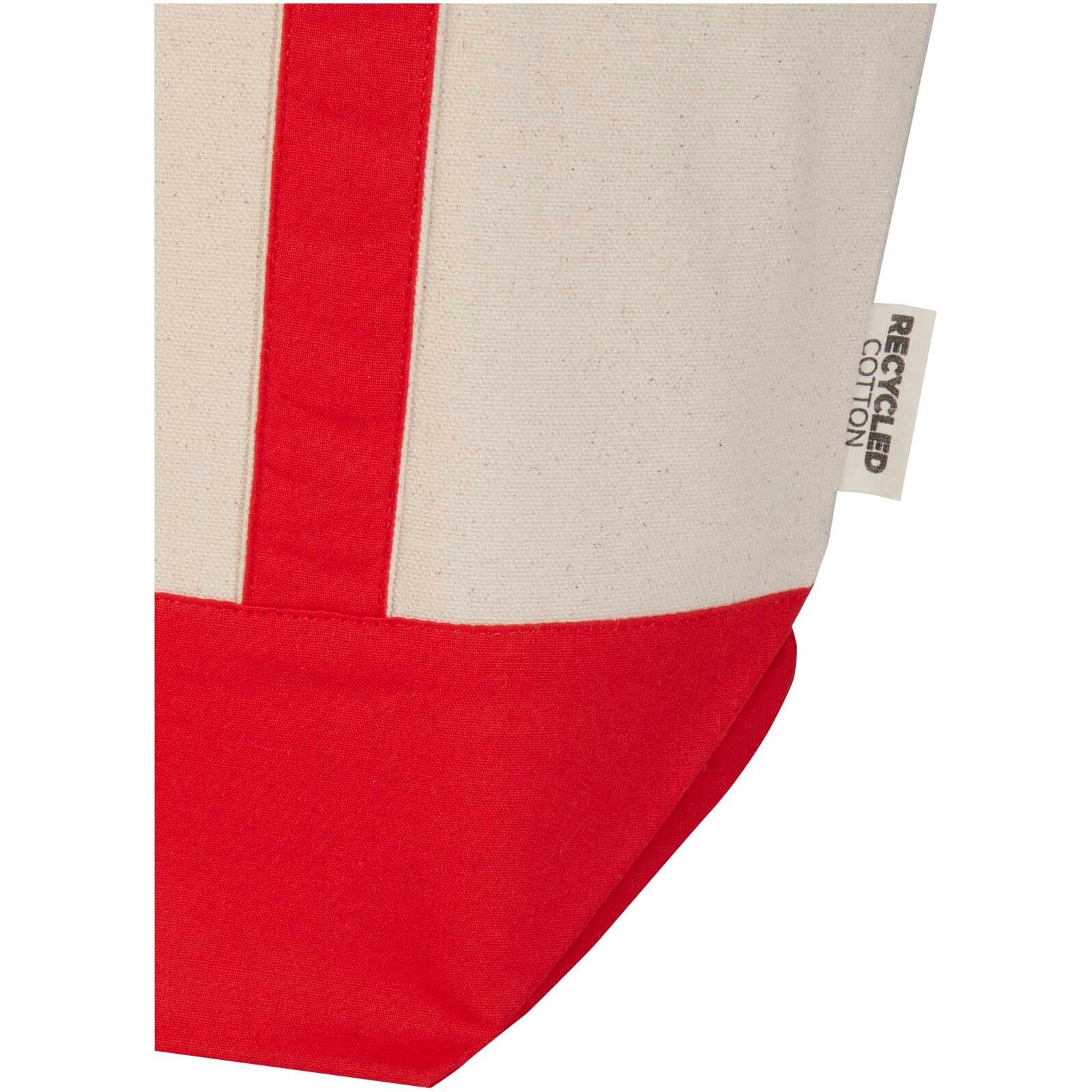 Sam 320 g/m² Tragetasche aus GRS recycelter Baumwolle - rot -  natur-4