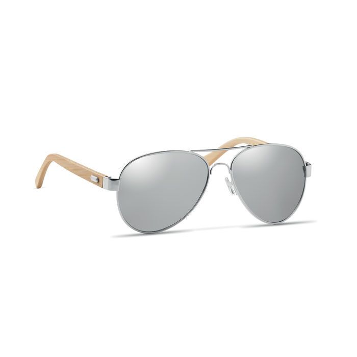 Sonnenbrille Bambus HONIARA - silber glänzend-707
