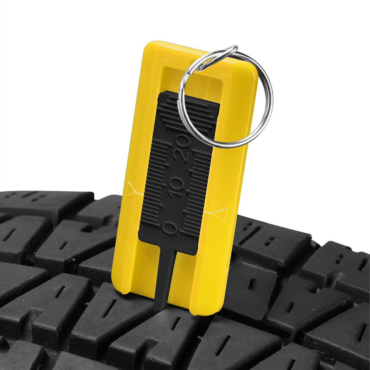 Reifenprofiltiefenmesser mit Ring - schwarz - gelb-767