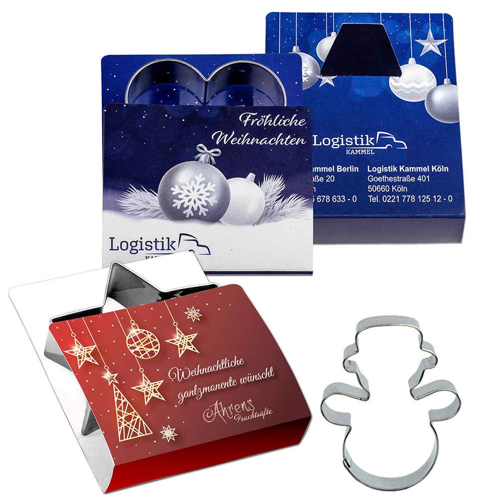 Backförmchen Single-Pack - Weihnachten - Schneemann Digitaldruck Vorderseite-910
