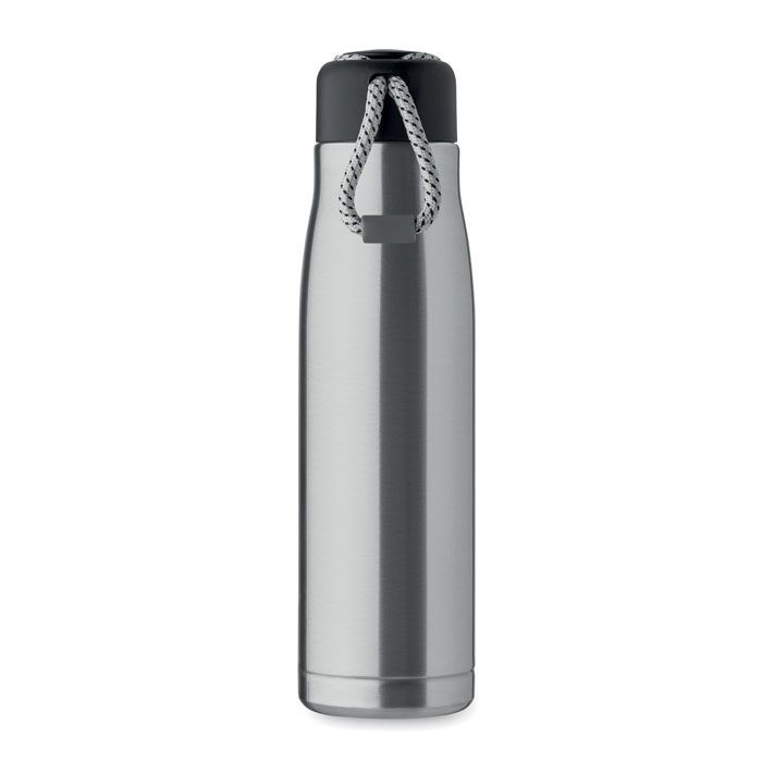 Doppelwandige Flasche 500 ml CORDLE - mattsilber-776