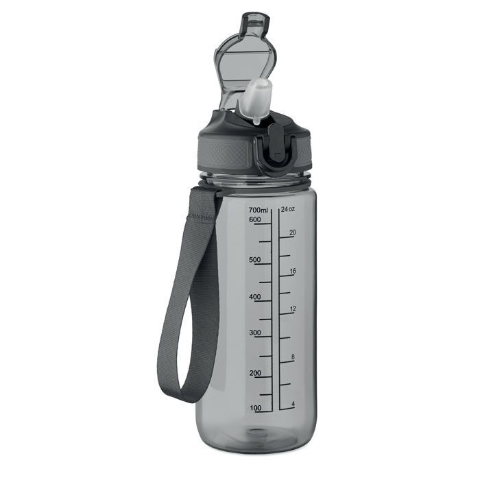 Sport-Trinkflasche 700ml MO2792-27 ENKEL - transparent grau-965