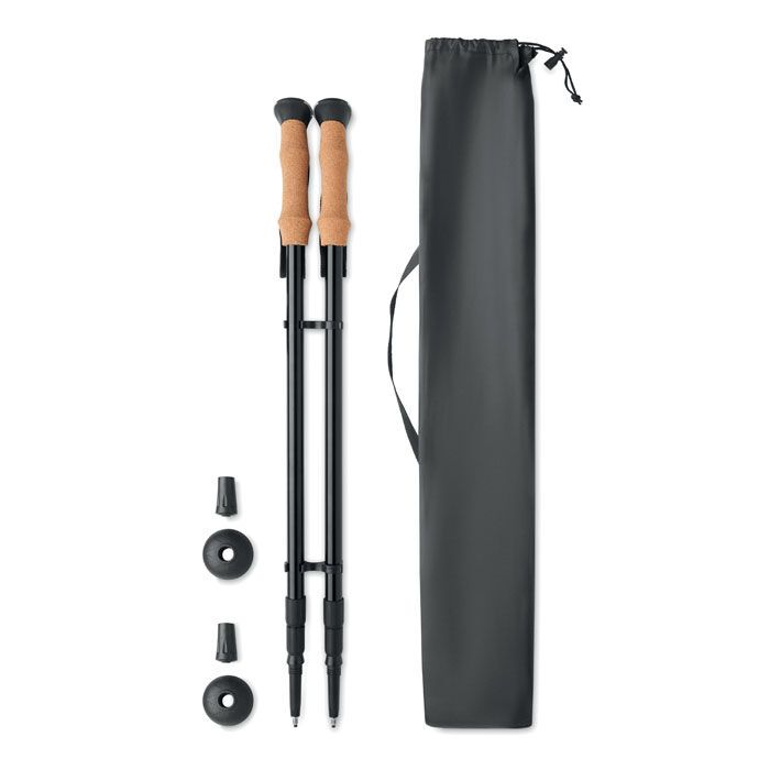 Wanderstöcke Aluminium NOLE - schwarz-537