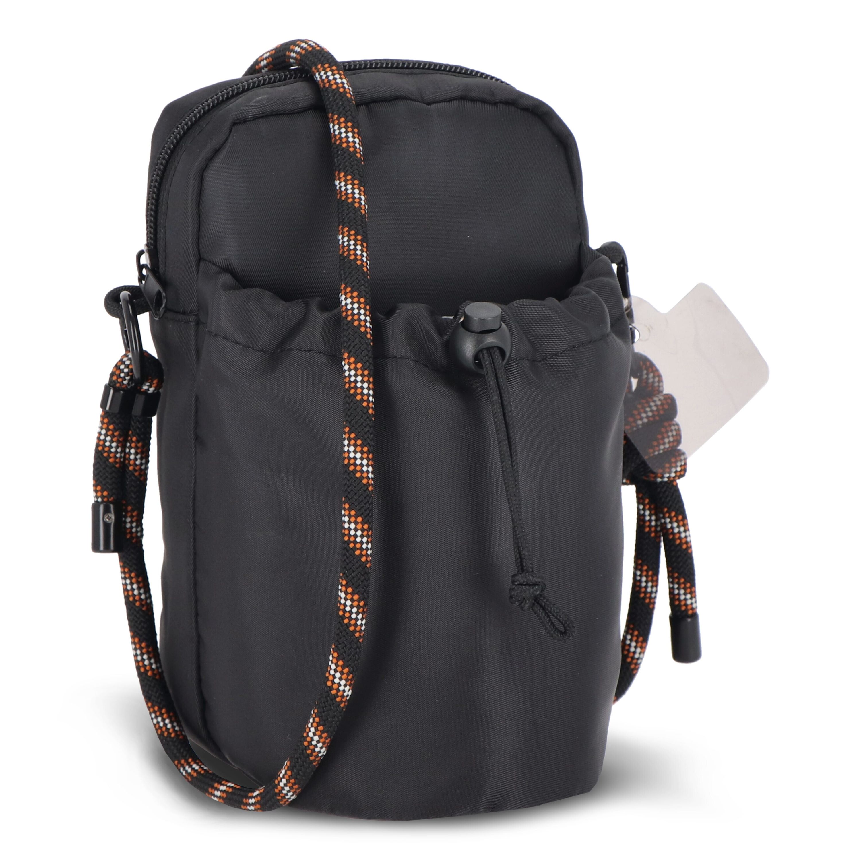 Crossbody Flaschenhalter-Tasche mit Paracord-Gurt - schwarz-638