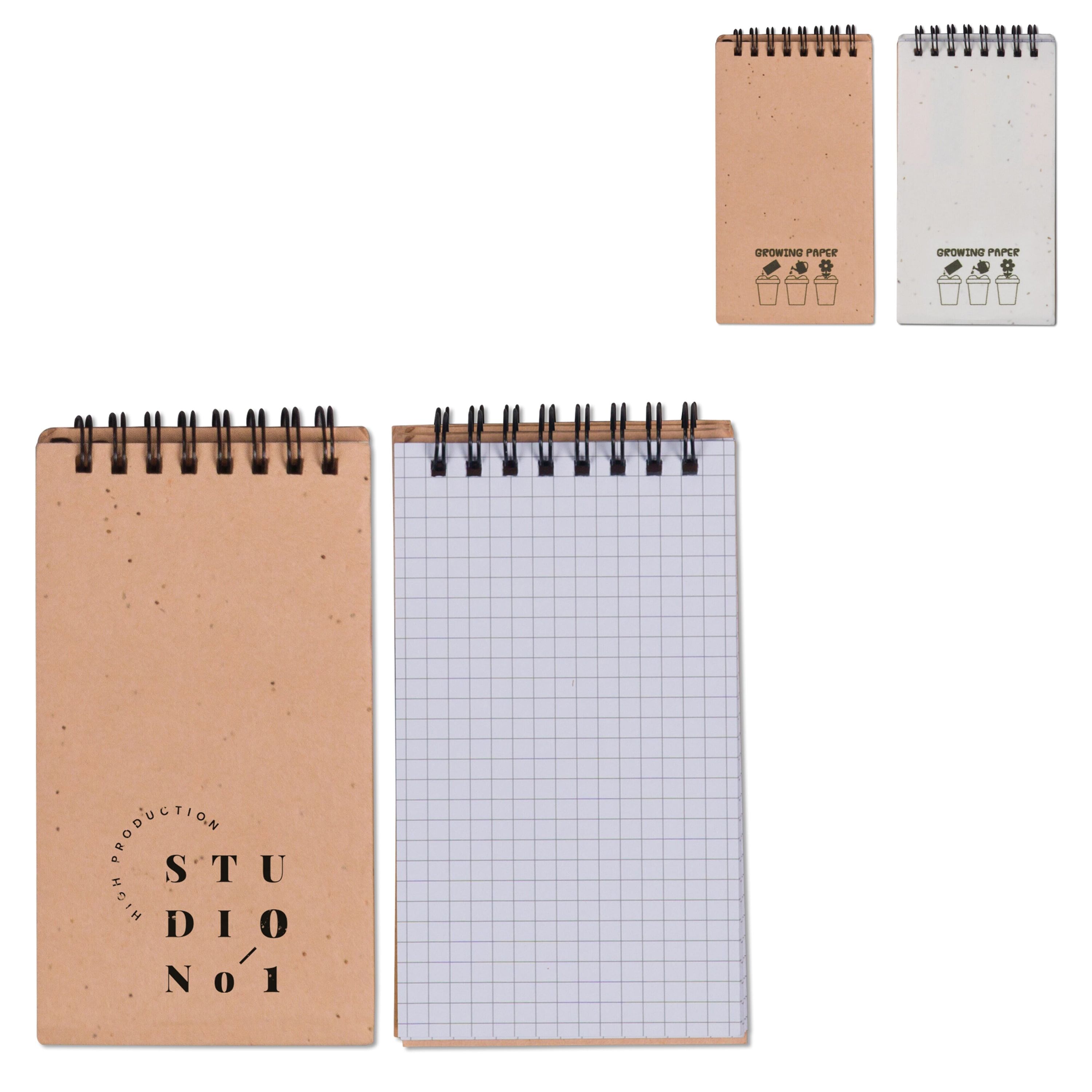 Haftnotizen-Set aus Saatgutpapier - hellbraun-807