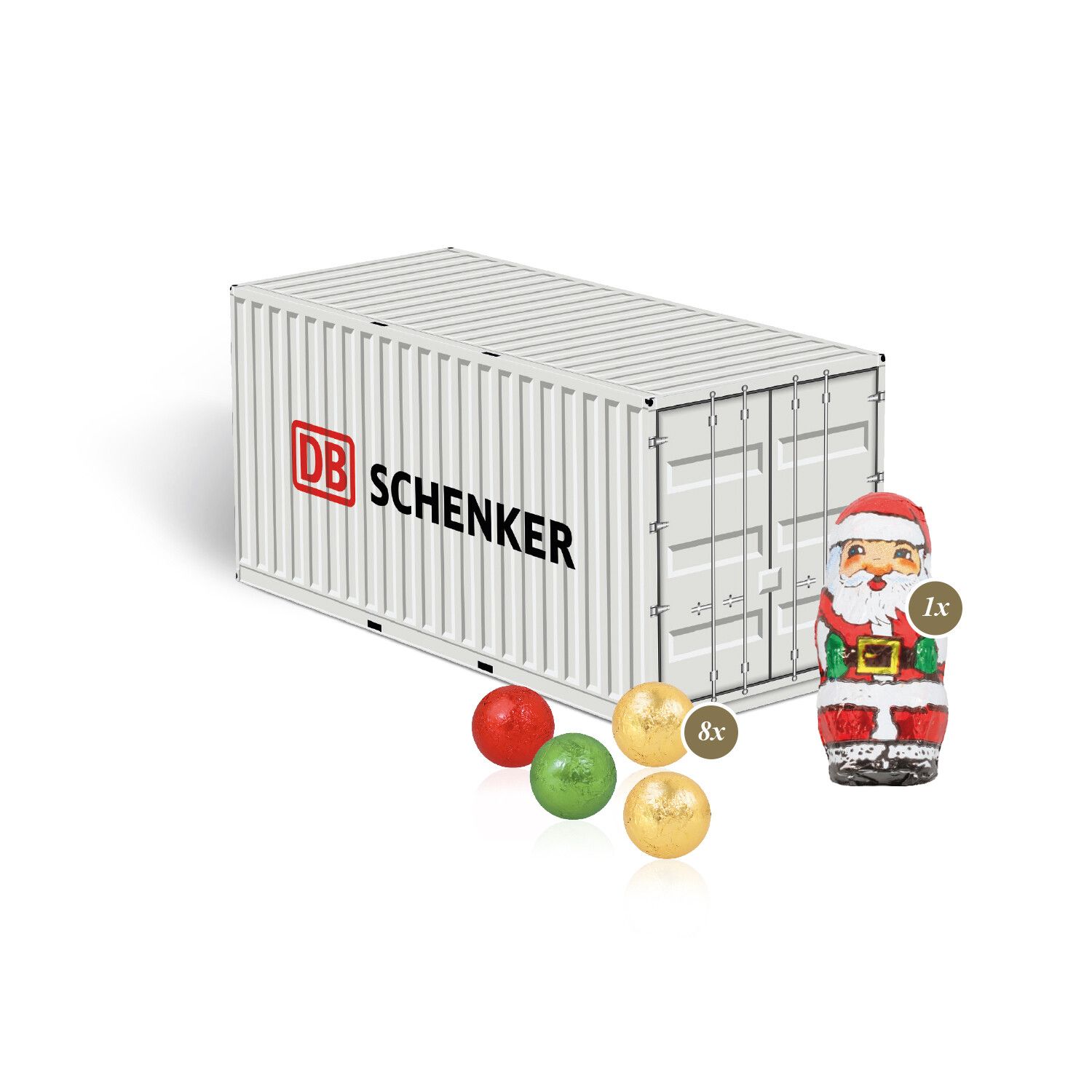 3D Präsent "Container" mit Fairtrade Schokolade-911