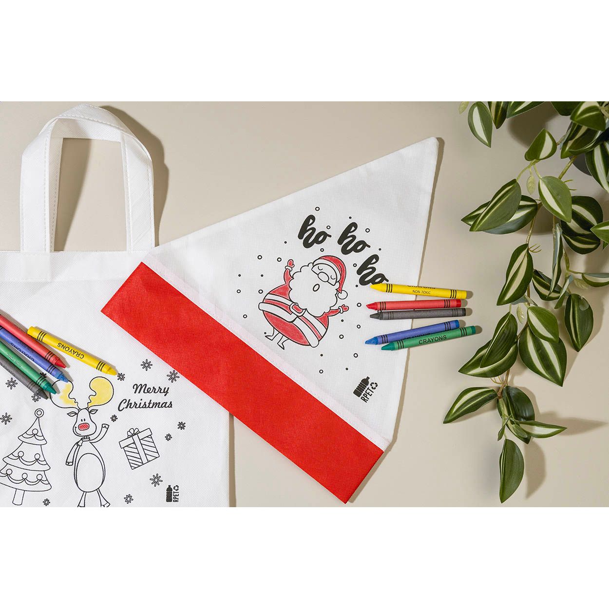 Julfar Shop Weihnachtstasche zum Ausmalen - weiß-544