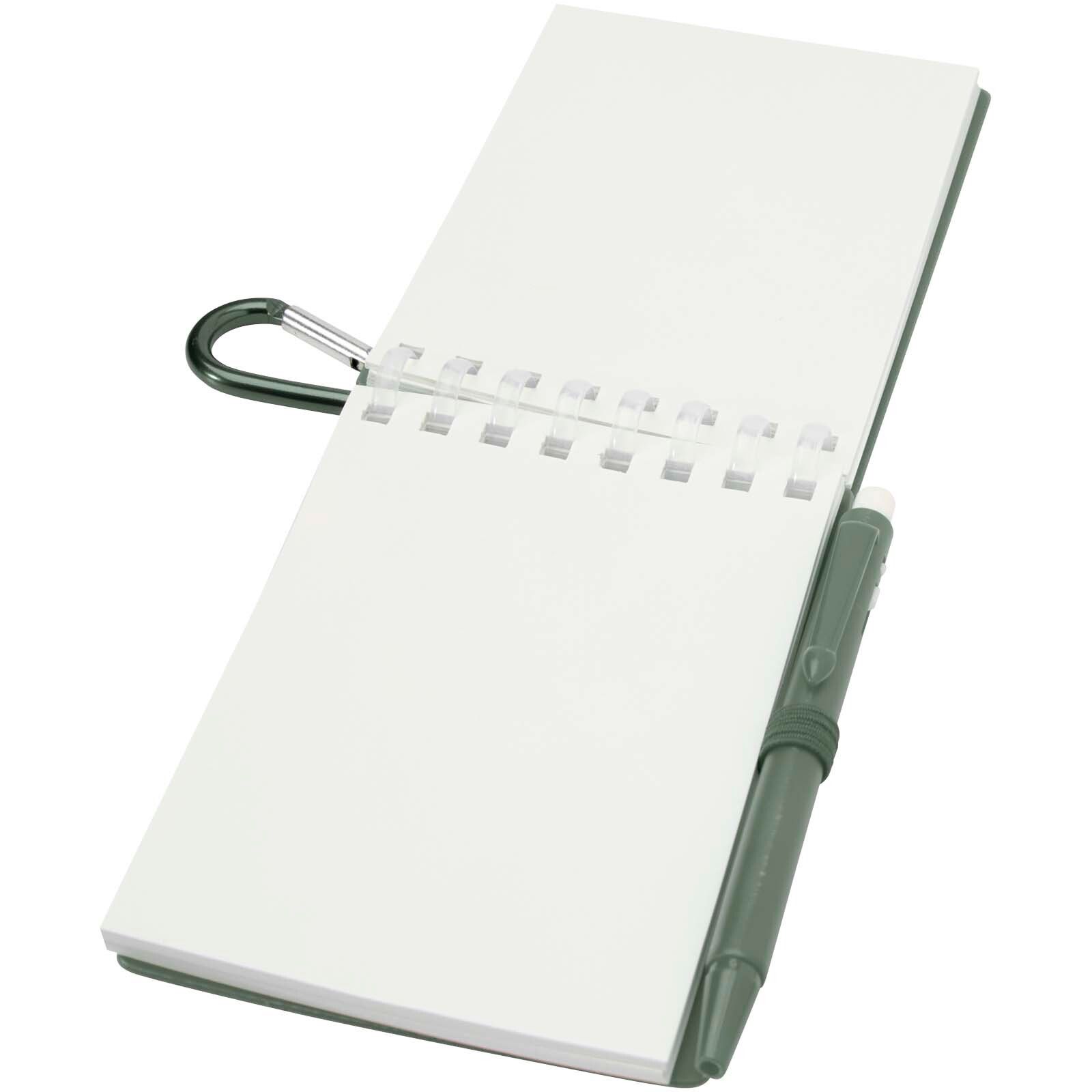 Lig Mini Recyceltes Outdoor-Softcover Notizbuch und Kugelschreiber Set (schwarze Mine) - heather grün-184