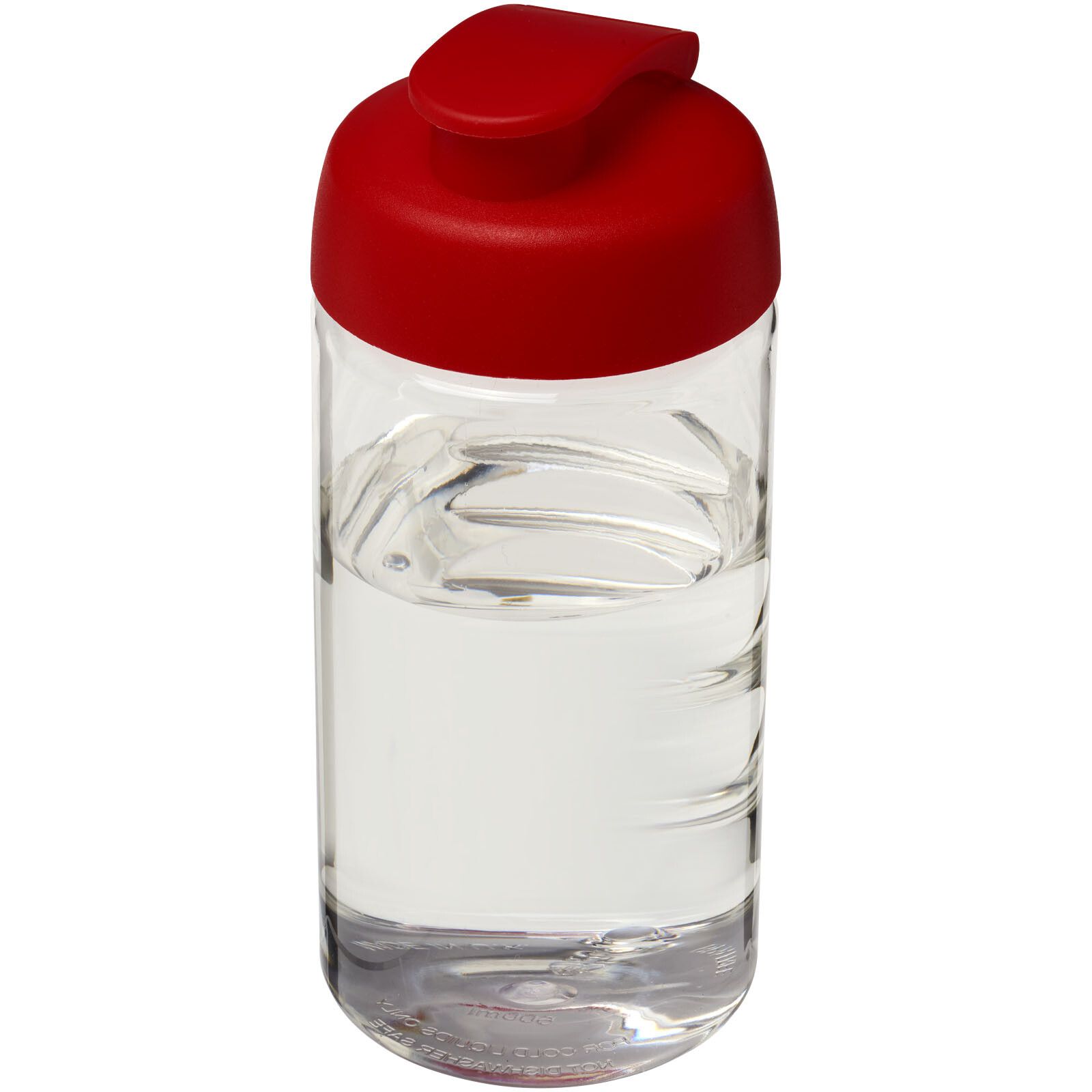 H2O Active Bop 500 ml Sportflasche mit Klappdeckel - transparent -  rot-59