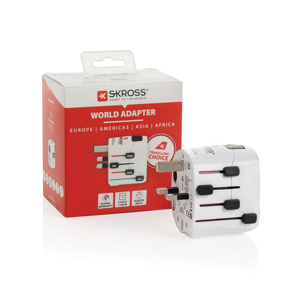 SKROSS Pro 3-Pole World Travel Adapter - weiß-768